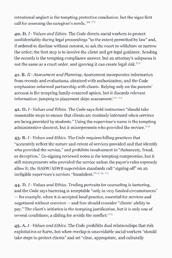 Page 202 of the ASWB Masters Study Guide — 2026 Edition PDF — Section 1 — answer key & explanations: intentional neglect is the tempting protective conclusion, but the signs first call for assessing the caregiver’s needs.[29, 57] 40. D. I · Values and Ethics.…