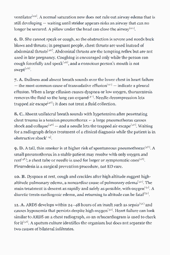 Page 33 of the CEN Study Guide — 2026 Edition PDF — Chapter 2 — Respiratory Emergencies: ventilator[44]. A normal saturation now does not rule out airway edema that is still developing — waiting until stridor appears risks an airway that can no…