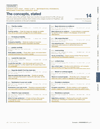 Page 11 of the GED — Cram Sheet (2026) PDF: REFERENCE NUMBERS C O N C E P T S E L F - T E S T · S H E E T 2 O F 5 · M AT H E M AT I C A L R E A S O N I N G , REASONING THROUGH LANGUAGE ARTS The concepts,…