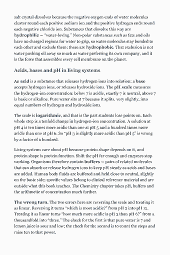 Page 406 of the HESI A2 Exam — Complete Study Guide (2026) PDF: salt crystal dissolves because the negative oxygen ends of water molecules cluster round each positive sodium ion and the positive hydrogen ends round each…
