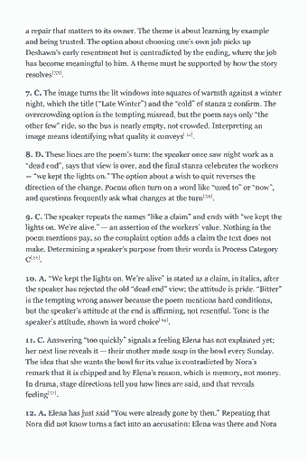 Page 27 of the HiSET Study Guide — 2026 Edition PDF — Chapter 1 — Reading Literary Texts: a repair that matters to its owner. The theme is about learning by example and being trusted. The option about choosing one’s own job picks up Deshawn’s early…