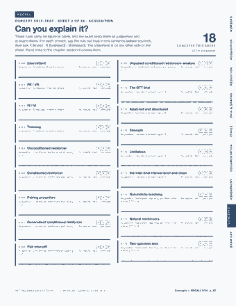 Page 32 of the RBT — Cram Sheet (2026) PDF: RECALL NUMBERS CONCEPT SELF-TEST · SHEET 2 OF 24 · ACQUISITION Can you explain it? These rules carry no figure to blank, and the exam tests them as judgement…