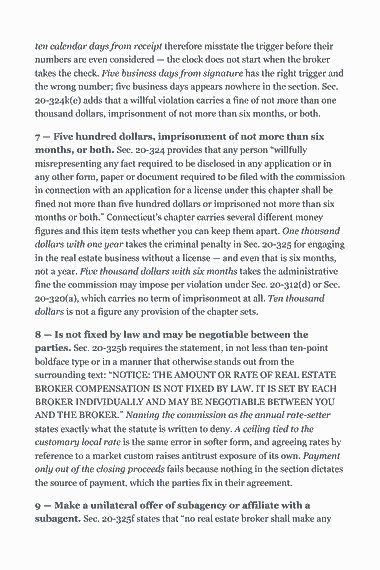 Page 302 of the Connecticut Real Estate Broker Exam Study Guide (2026) PDF — Part II — Connecticut State Law & Practice: ten calendar days from receipt therefore misstate the trigger before their numbers are even considered — the clock does not start when the broker takes the…