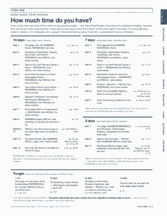 Page 2 of the Texas Real Estate Sales Agent Exam — Cram Sheet (2026) PDF: PICK ONE NUMBERS S A M E PA G E S , F O U R R O U T E S How much time do you have? Every route runs the order of the chart on the previous page — the Texas…