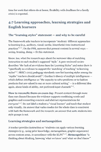 Page 66 of the TExES PPR EC–12 (160) Study Guide — 2026 Edition PDF — Chapter 4 — How Students Learn (Competency 004): time for work that others do at home, flexibility with deadlines for a family crisis) is expected. 4.7 Learning approaches, learning strategies and English…