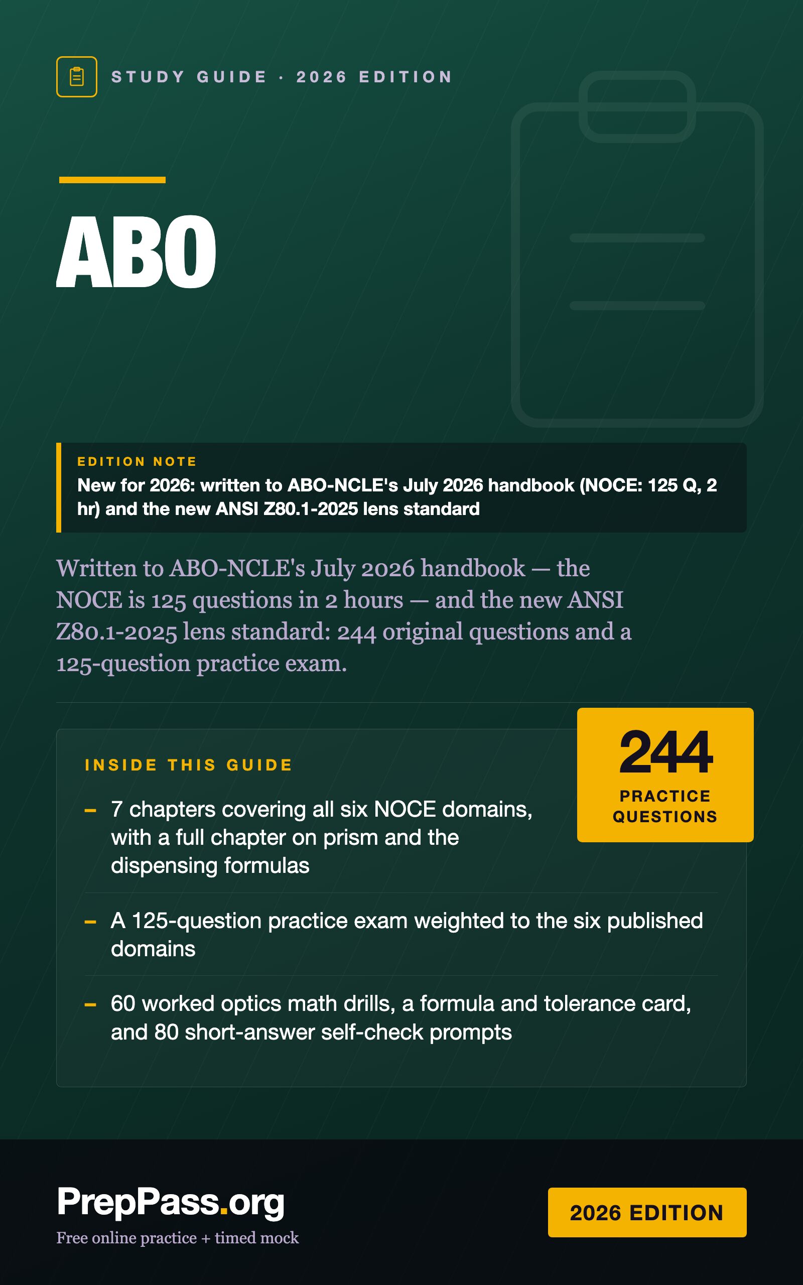ABO Study Guide — 2026 Edition cover