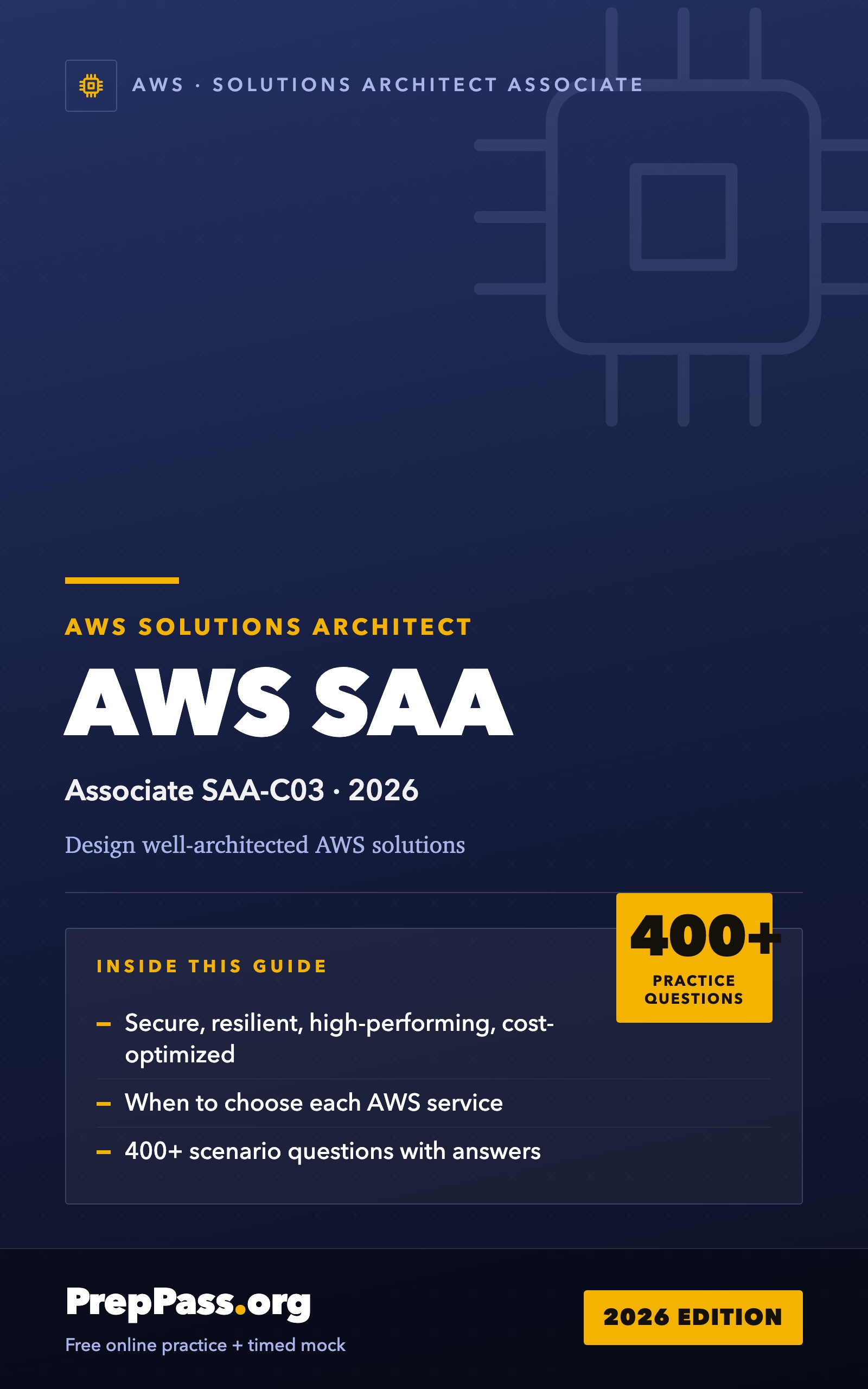 AWS Solutions Architect Associate (SAA-C03) — Complete Study Guide (2026) cover