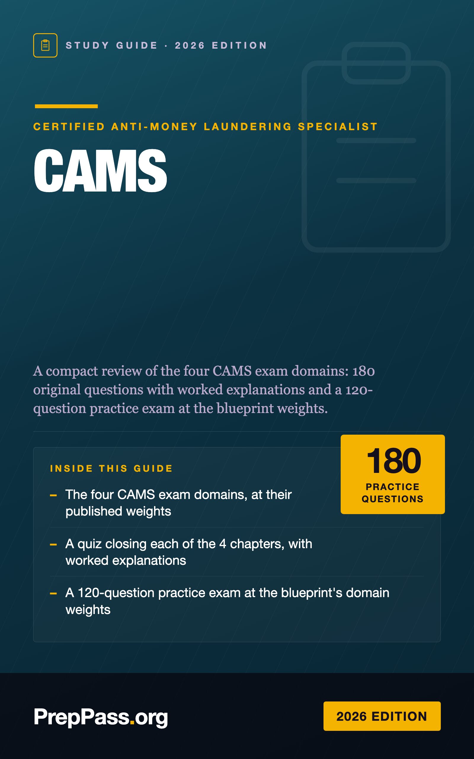 CAMS Study Guide — 2026 Edition cover