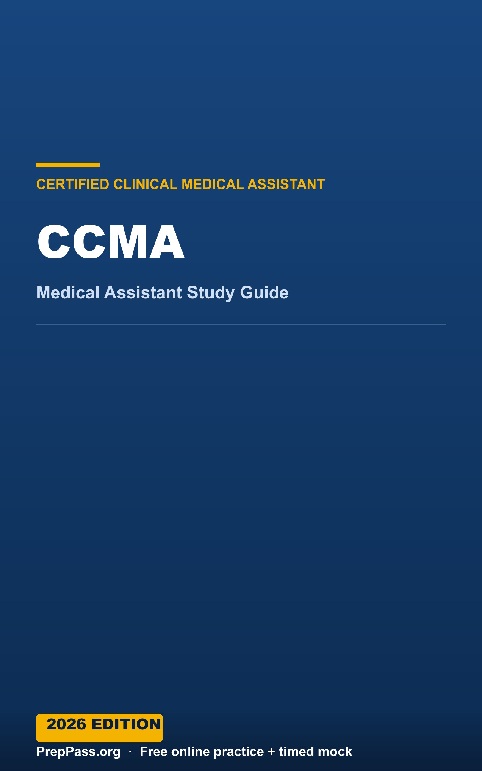 CCMA Medical Assistant — Complete Study Guide (2026) cover