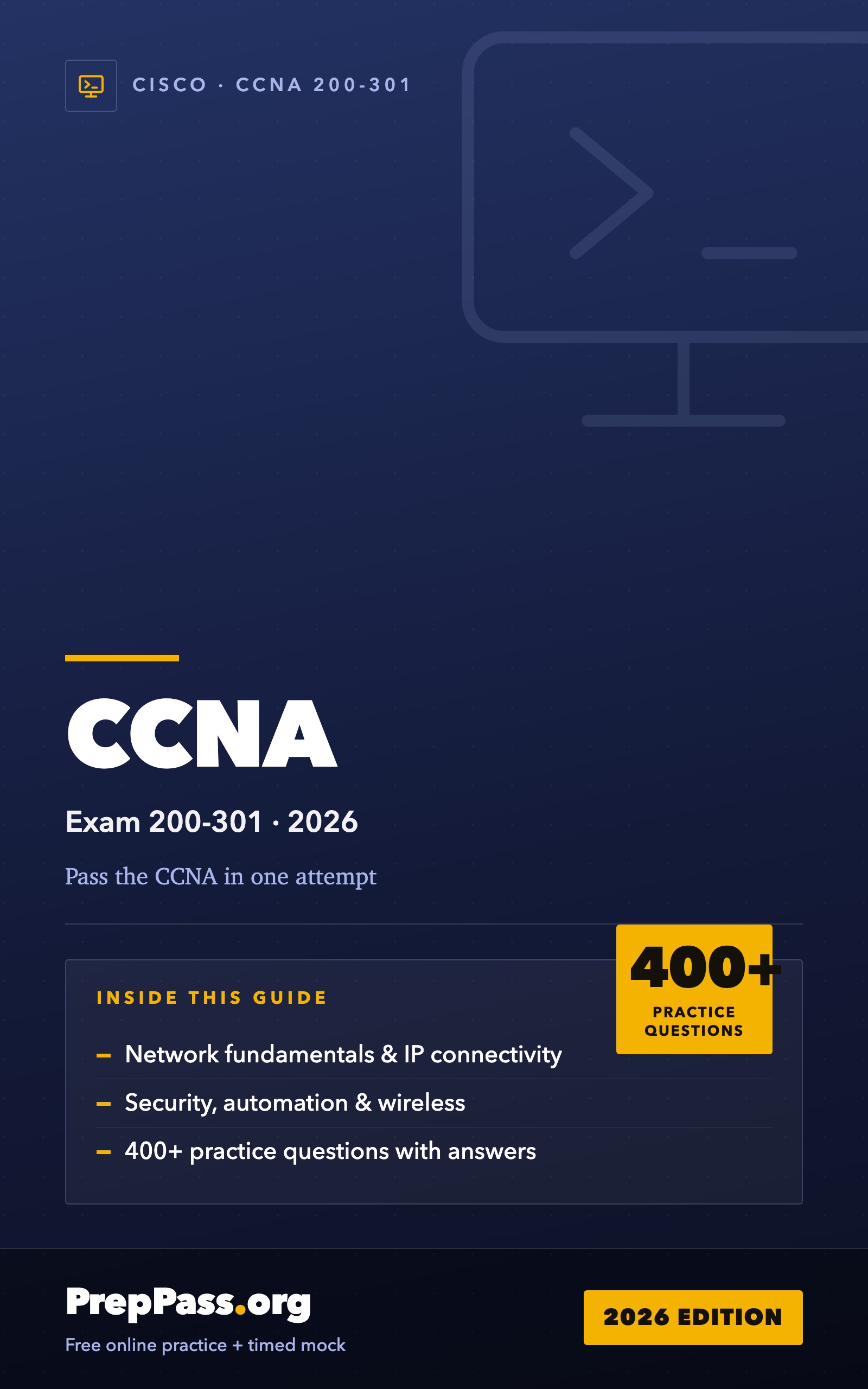 Cisco CCNA 200-301 — Complete Study Guide (2026) cover