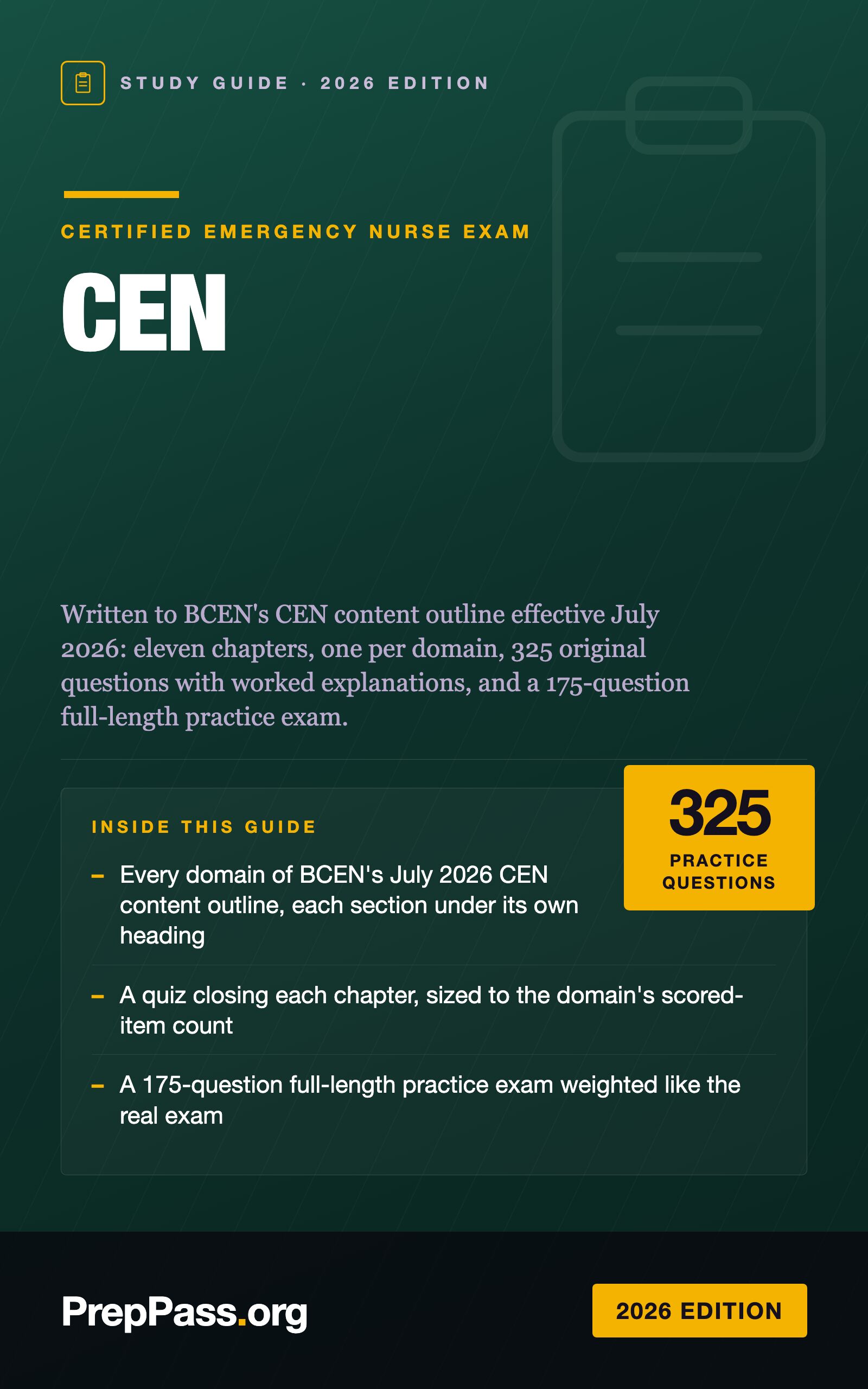 CEN Study Guide — 2026 Edition cover