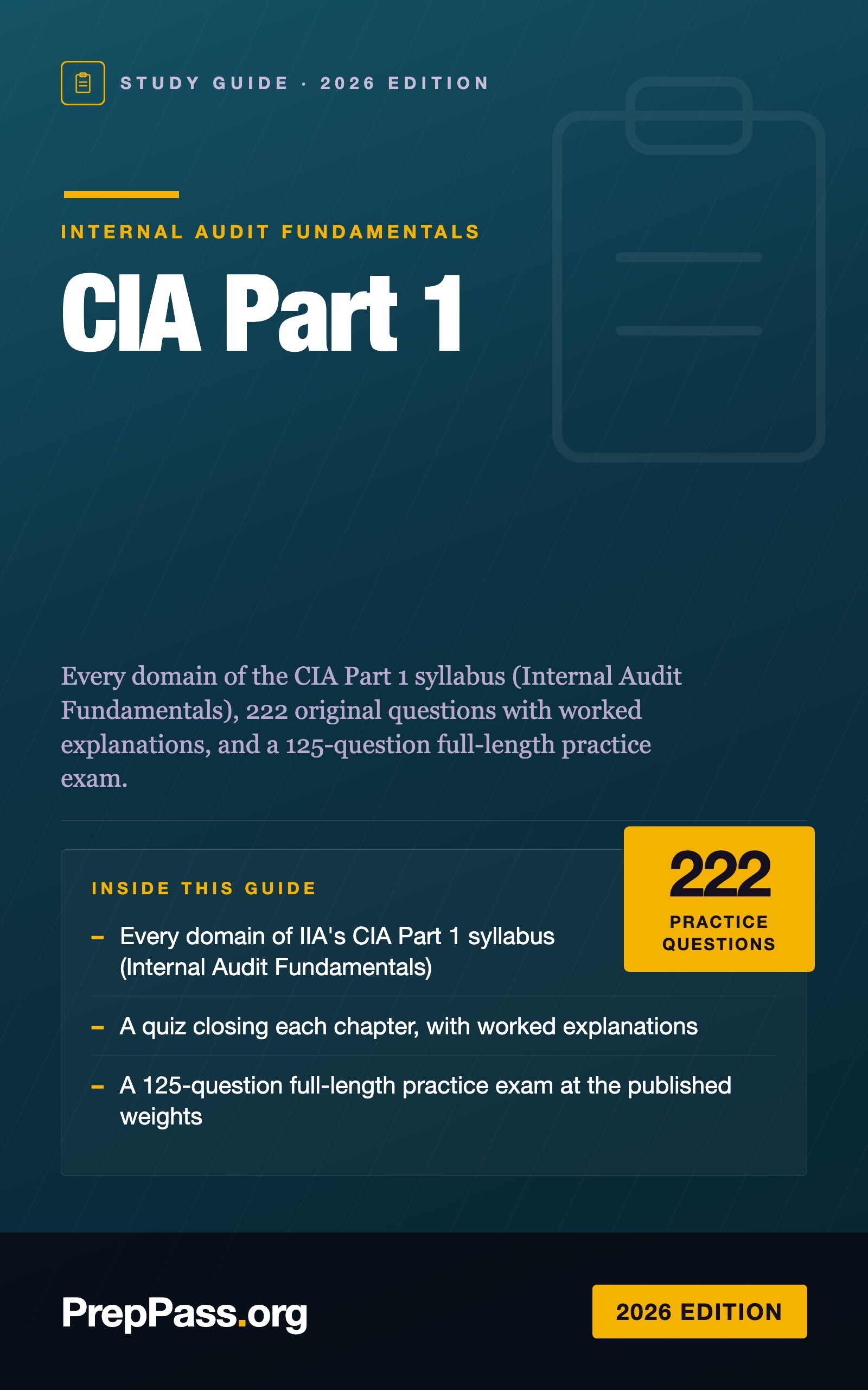 CIA Part 1 Study Guide — 2026 Edition cover