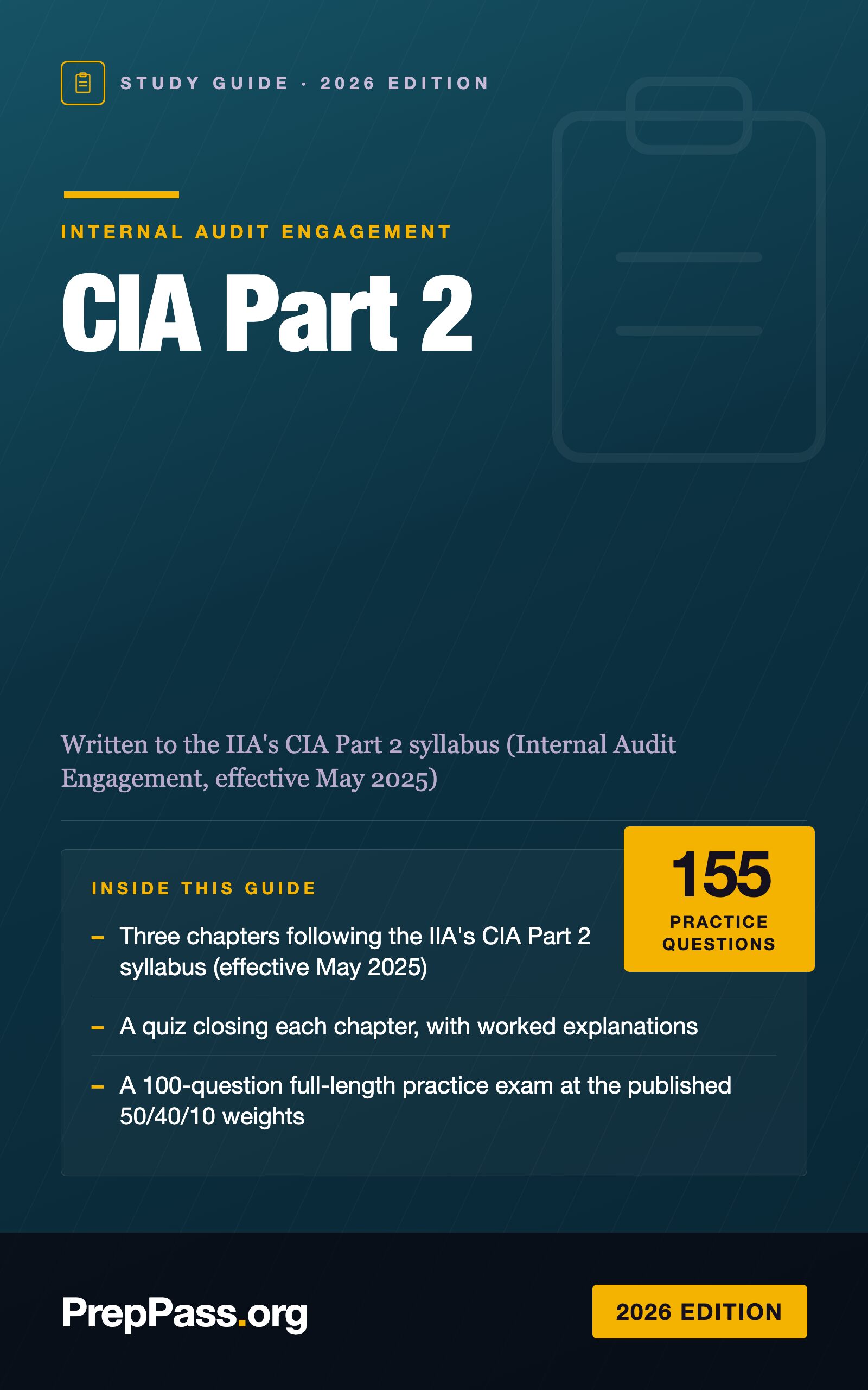 CIA Part 2 Study Guide — 2026 Edition cover