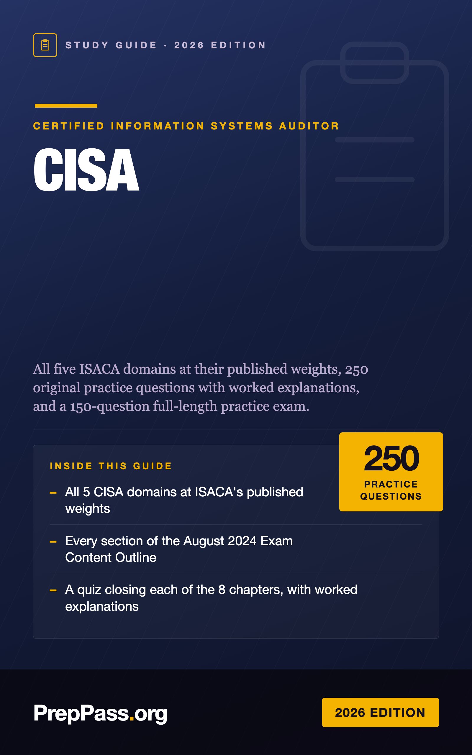 CISA Study Guide — 2026 Edition cover