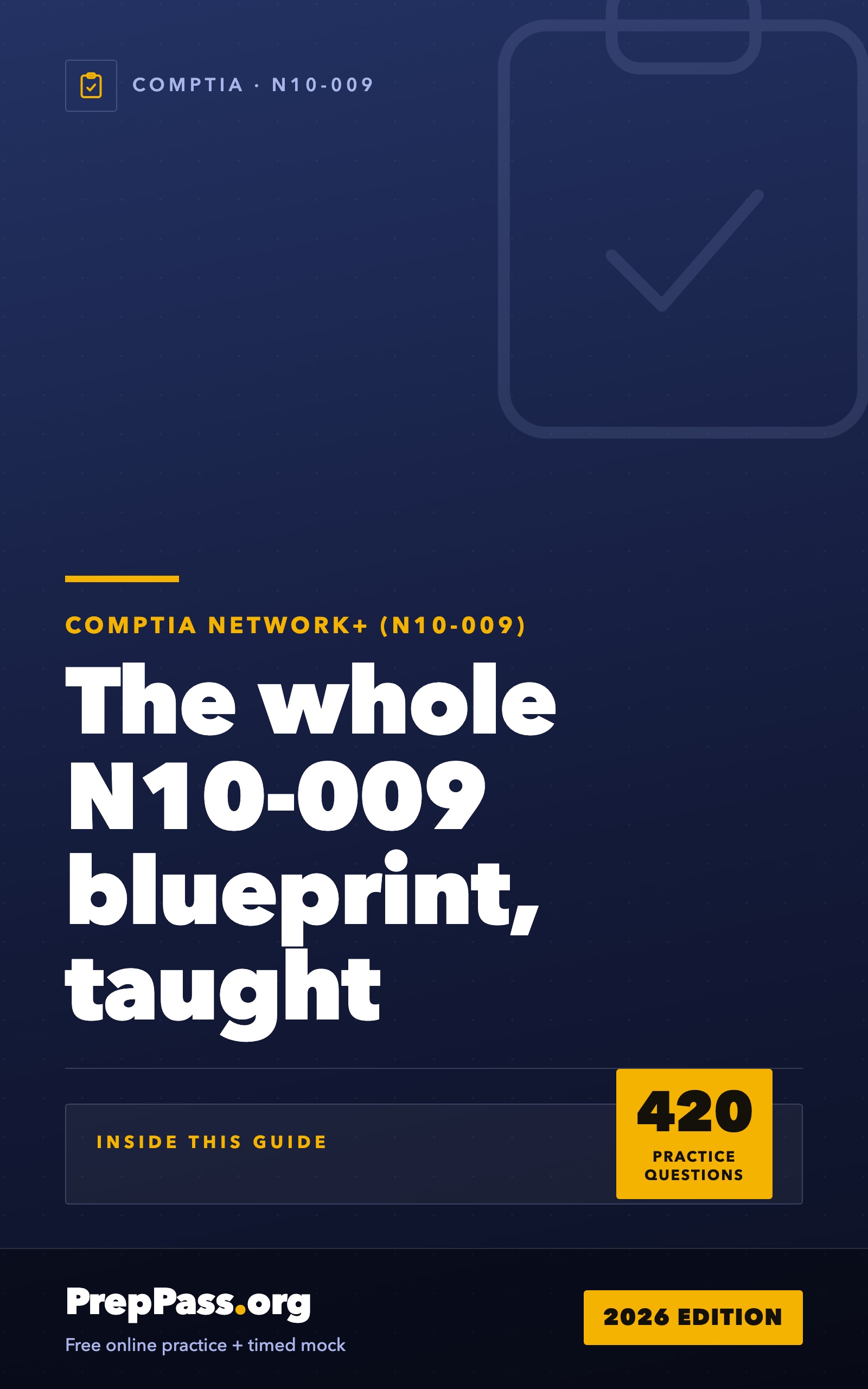 CompTIA Network+ (N10-009) — Complete Study Guide (2026) cover
