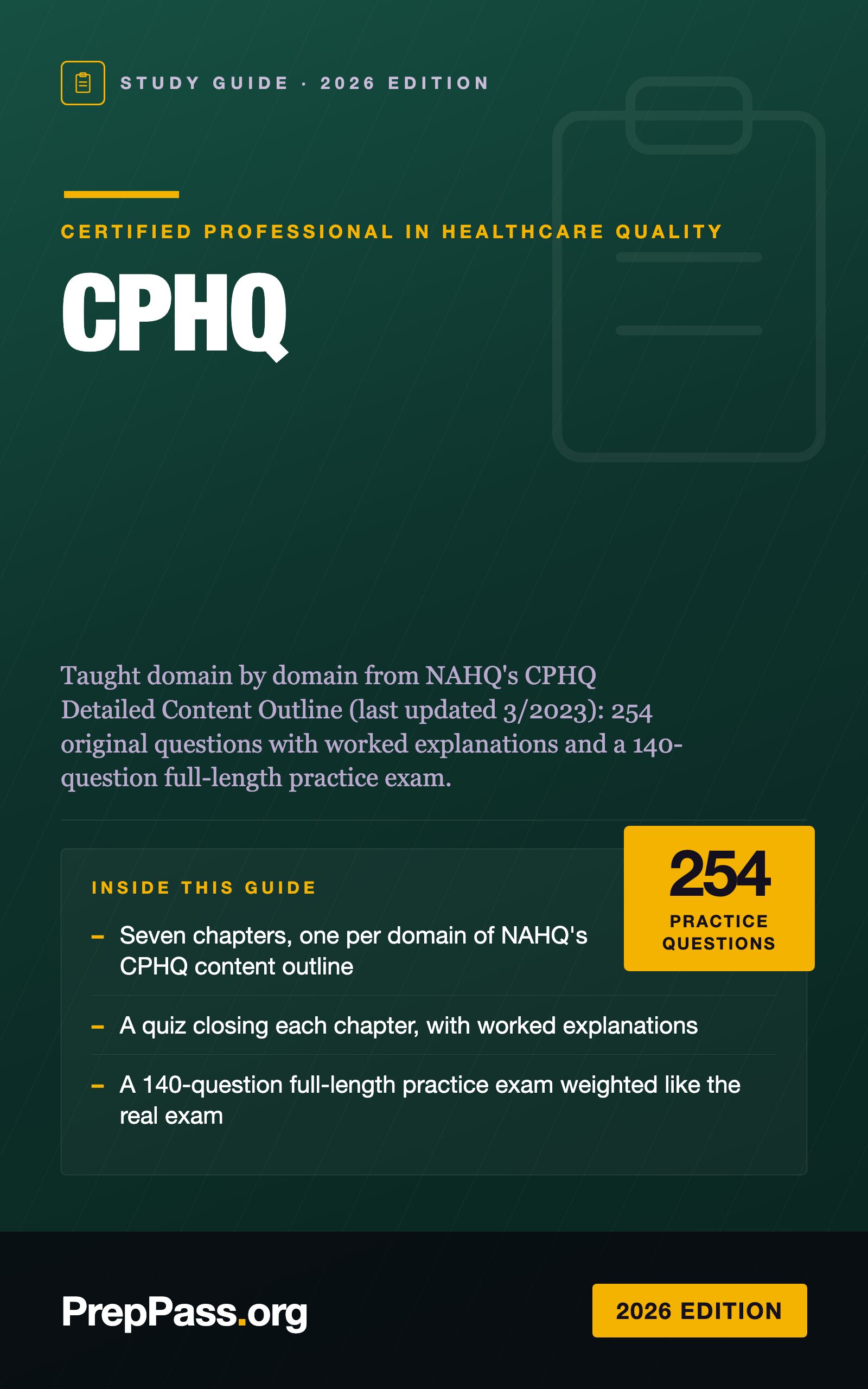 CPHQ Study Guide — 2026 Edition cover