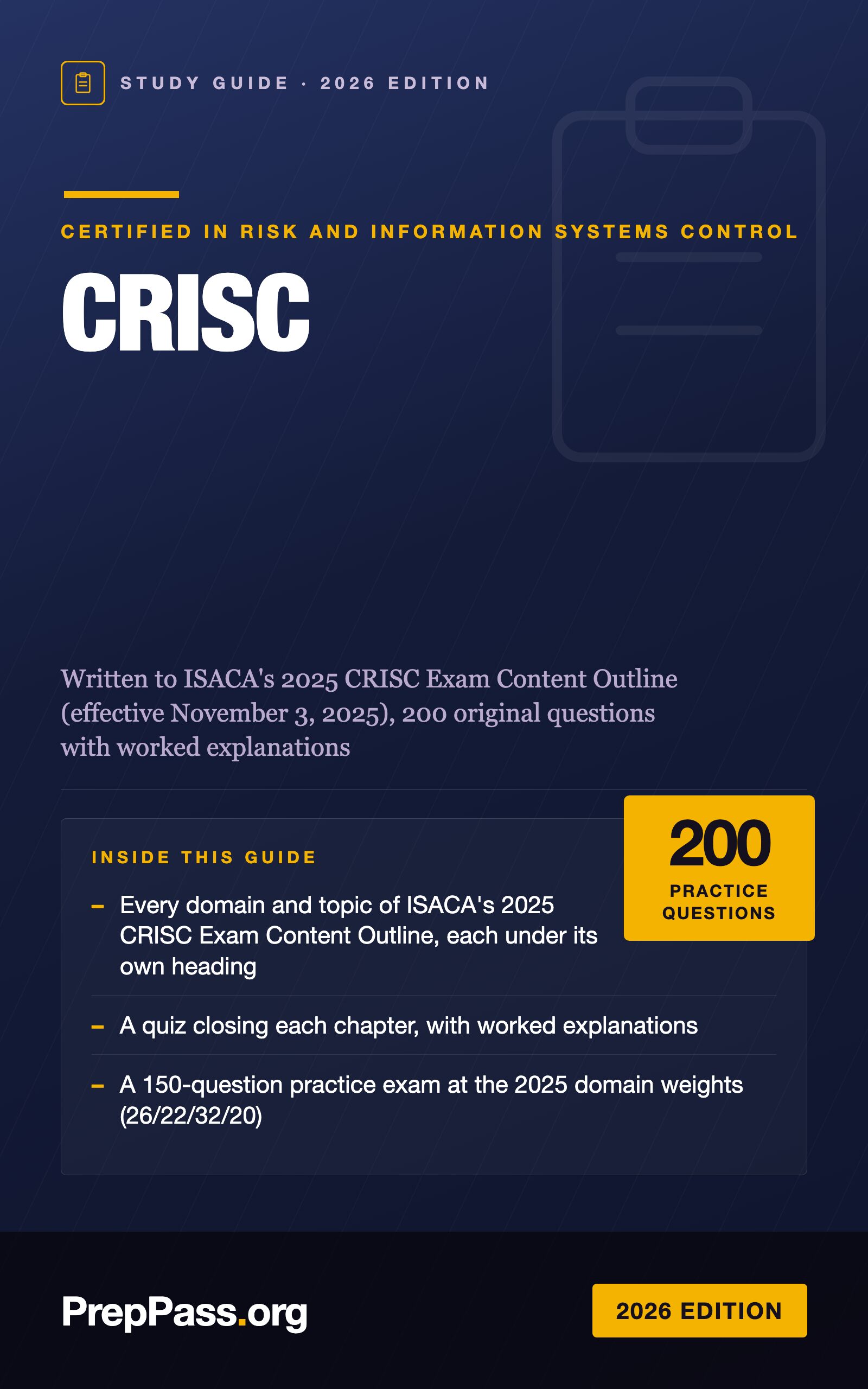 CRISC Study Guide — 2026 Edition cover