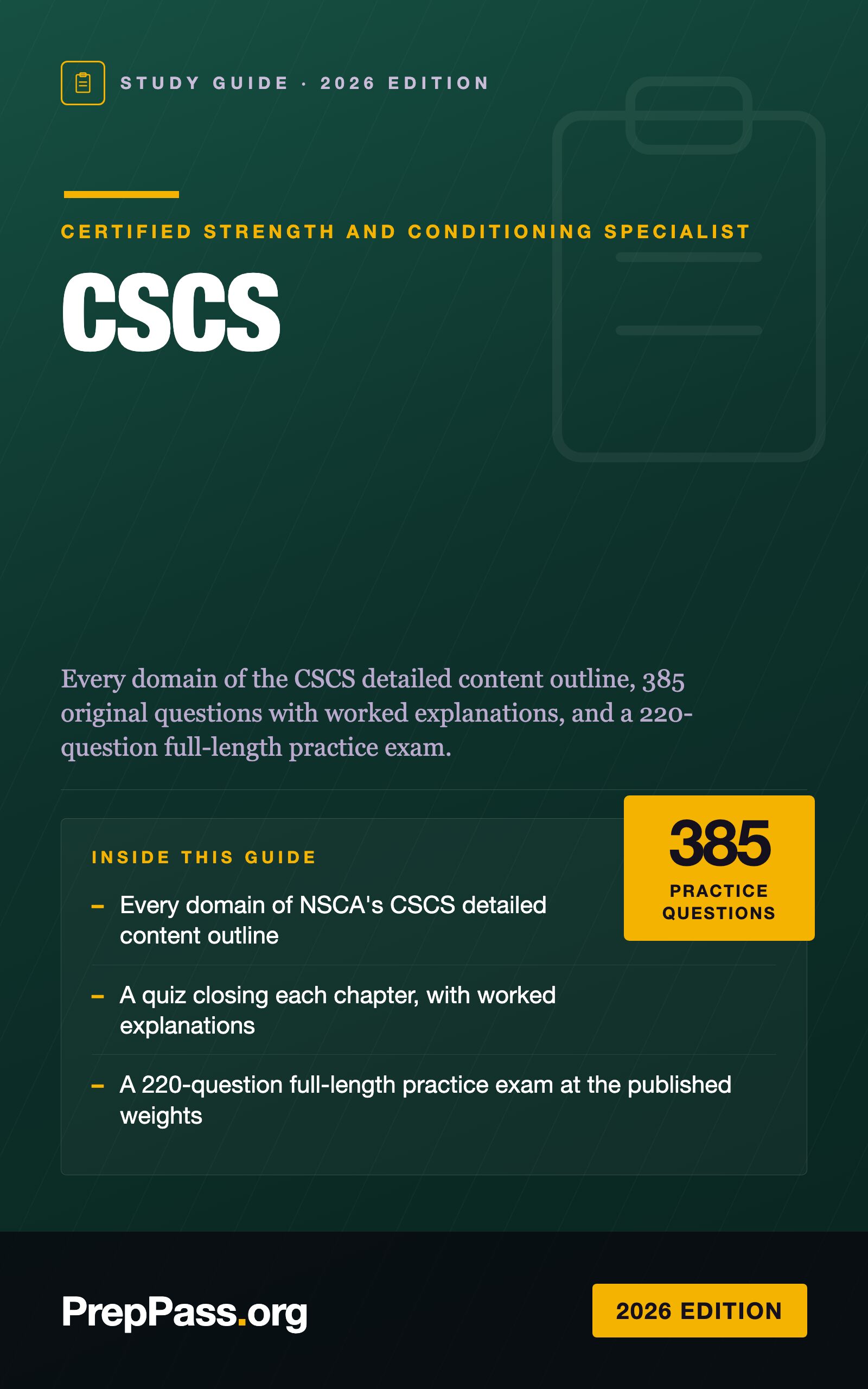 CSCS Study Guide — 2026 Edition cover