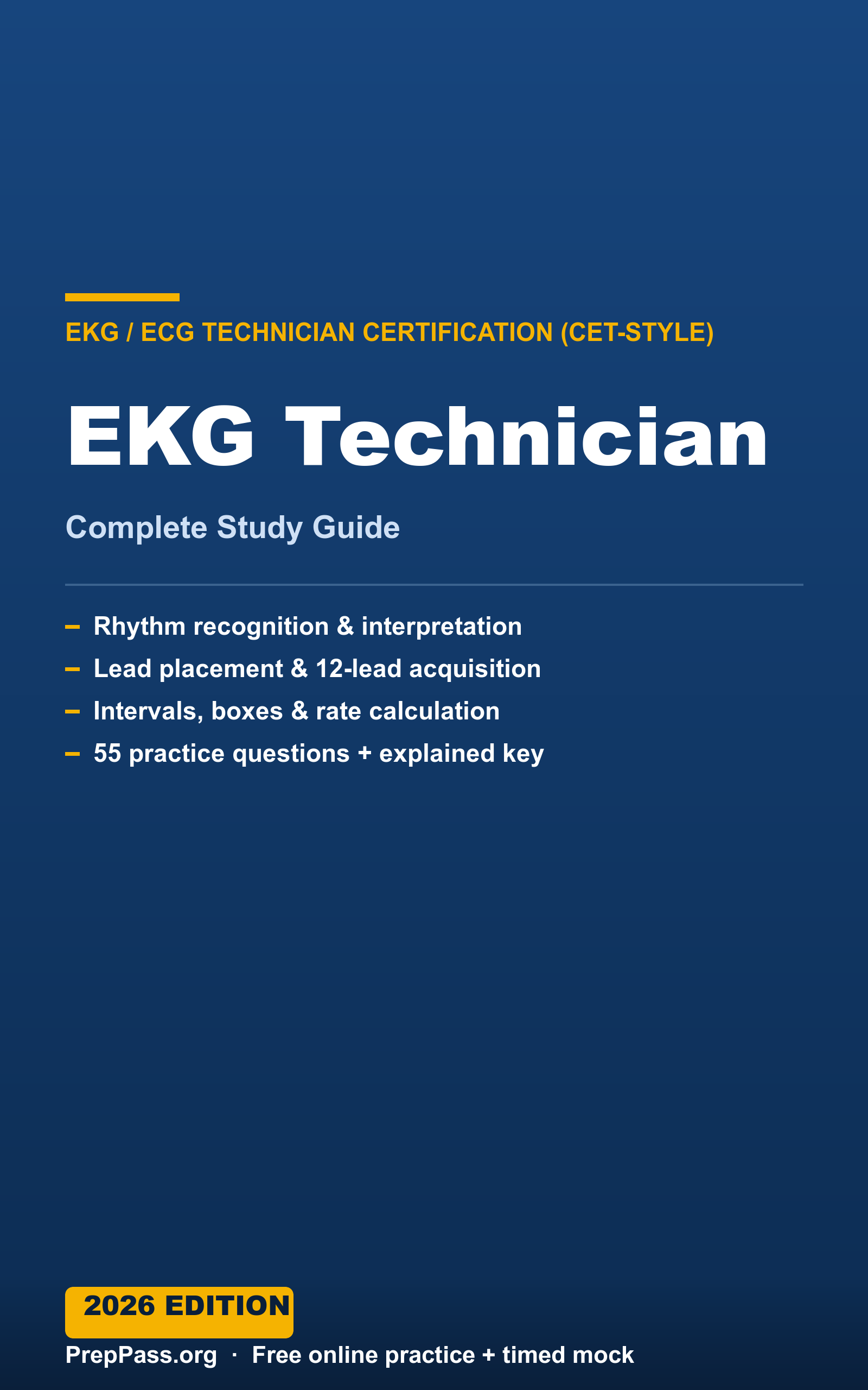 EKG Technician — Complete Study Guide (2026) cover