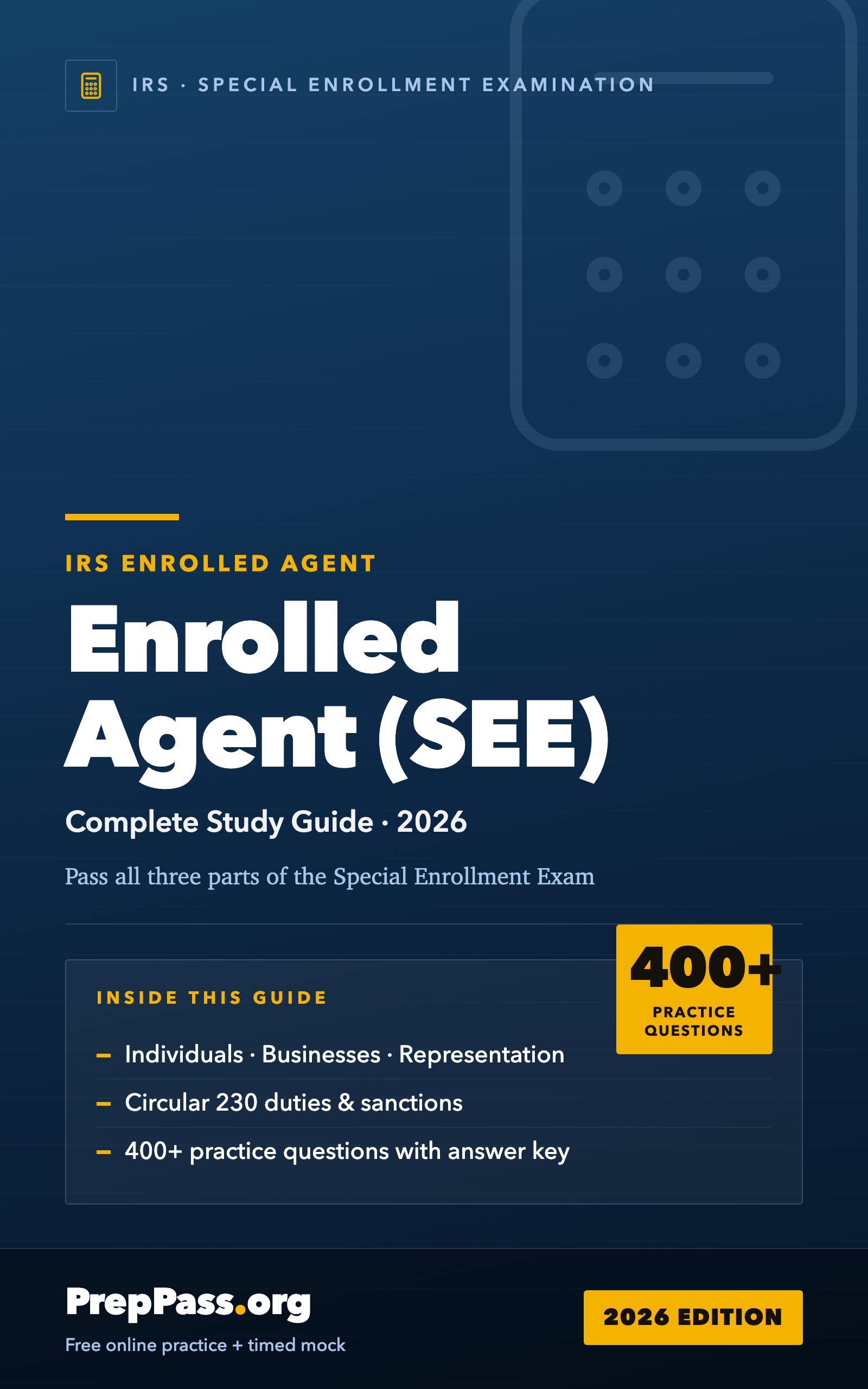 Enrolled Agent (SEE) — Complete Study Guide (2026) cover
