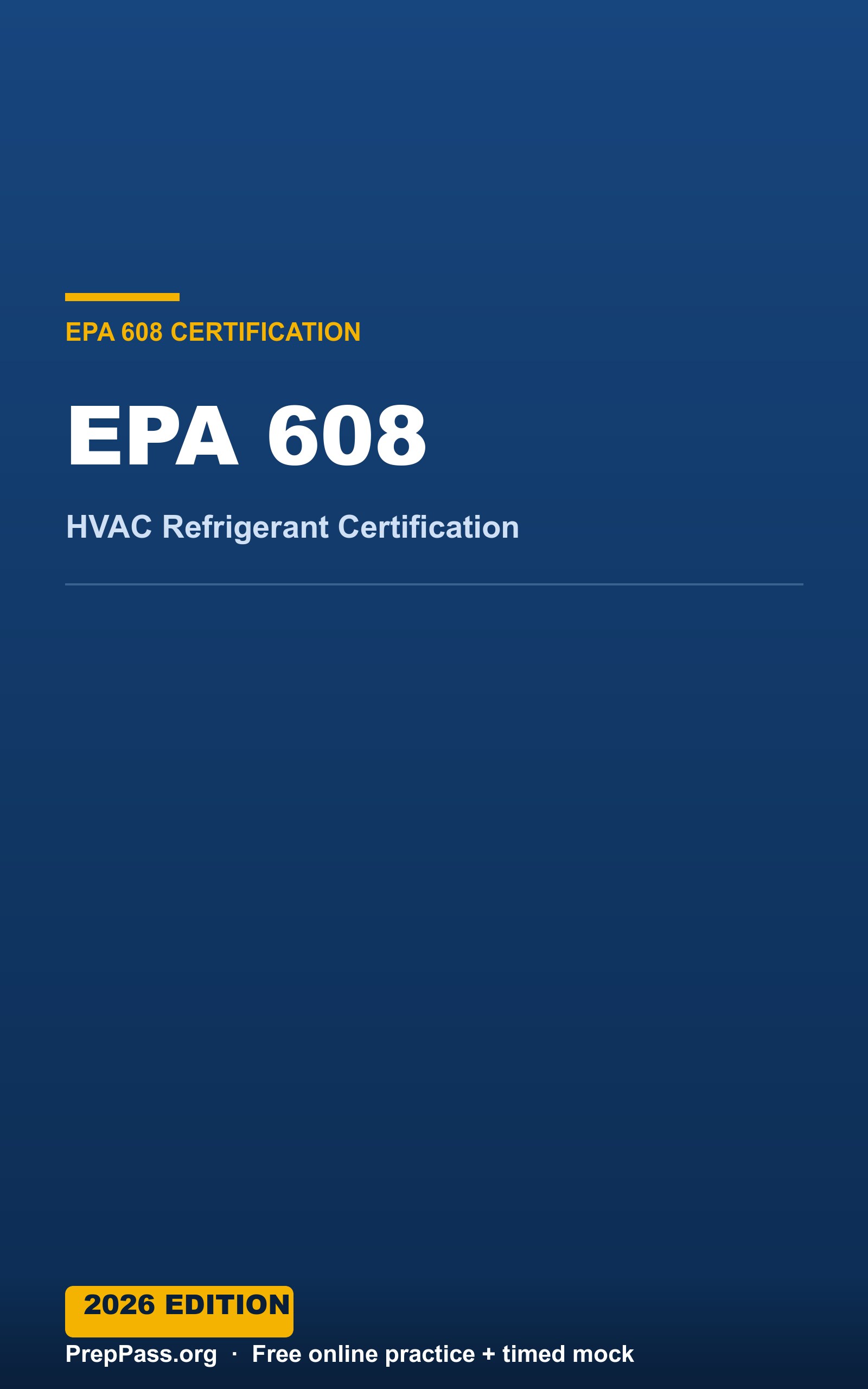 EPA 608 — Complete Study Guide (2026) cover