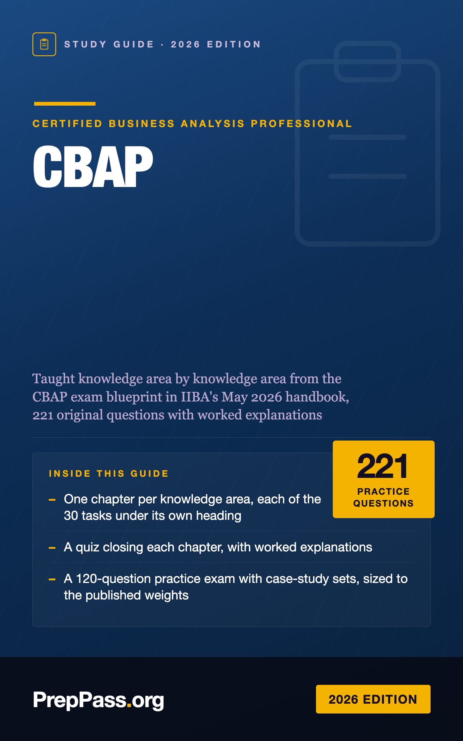 CBAP Study Guide — 2026 Edition cover
