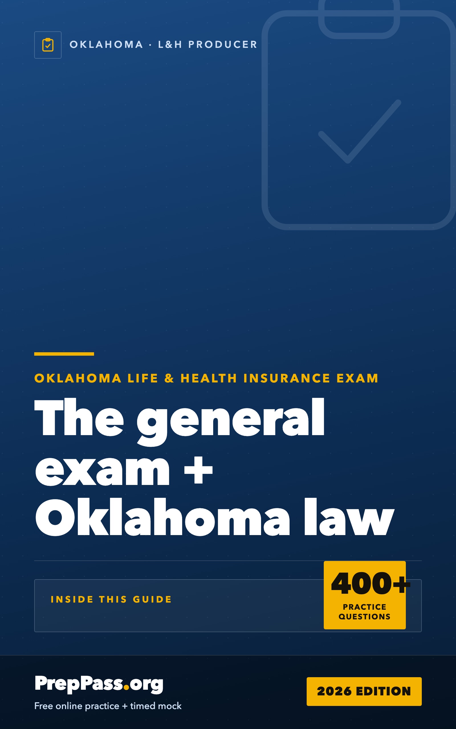 Oklahoma Life & Health Insurance Producer Exam — Complete Study Guide (2026) cover