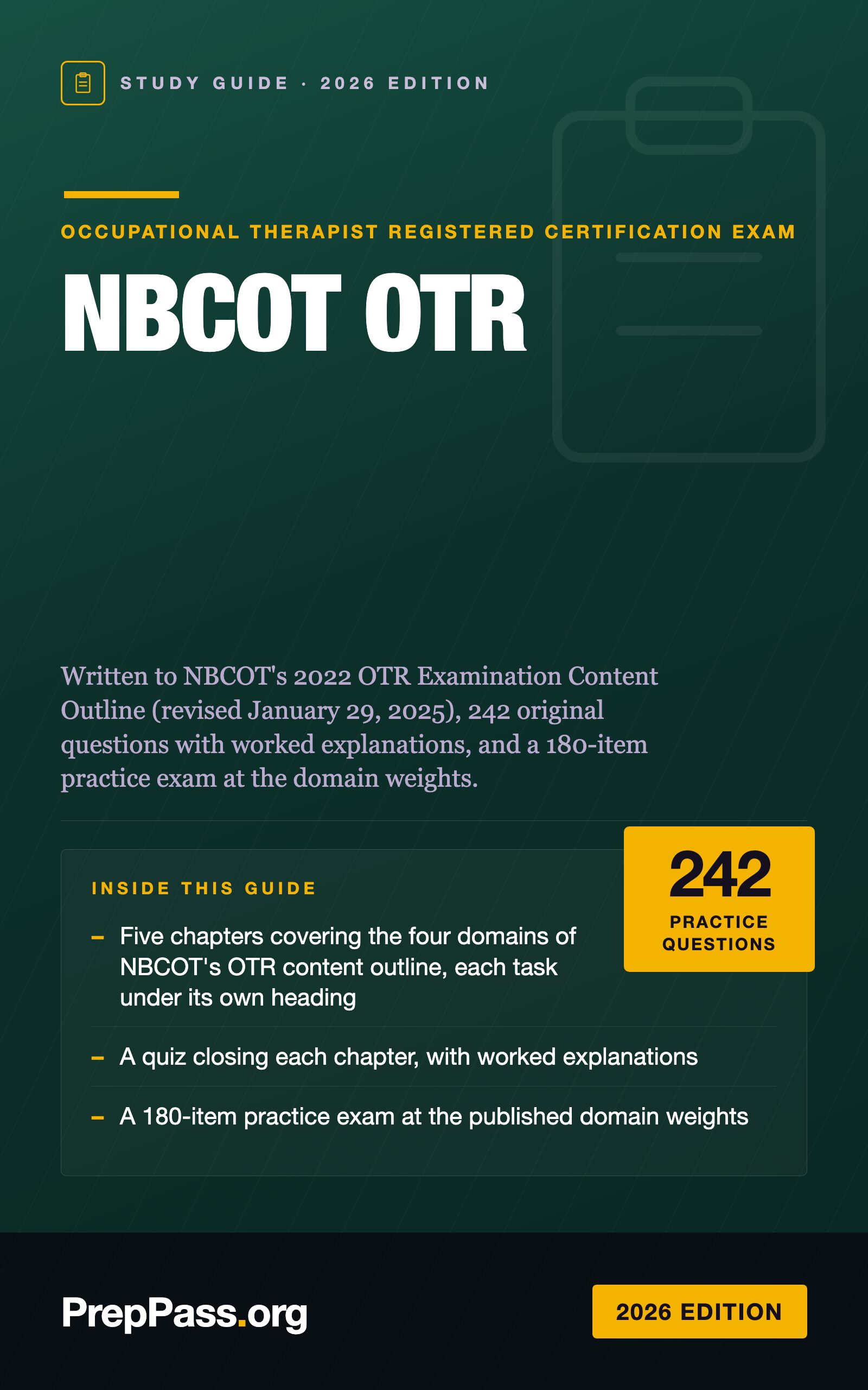 NBCOT OTR Study Guide — 2026 Edition cover