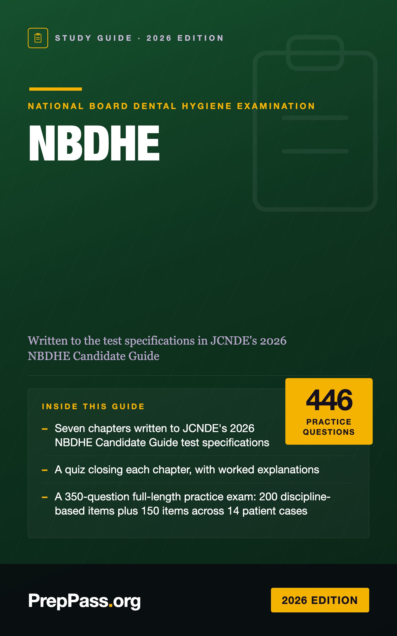 NBDHE Study Guide — 2026 Edition cover