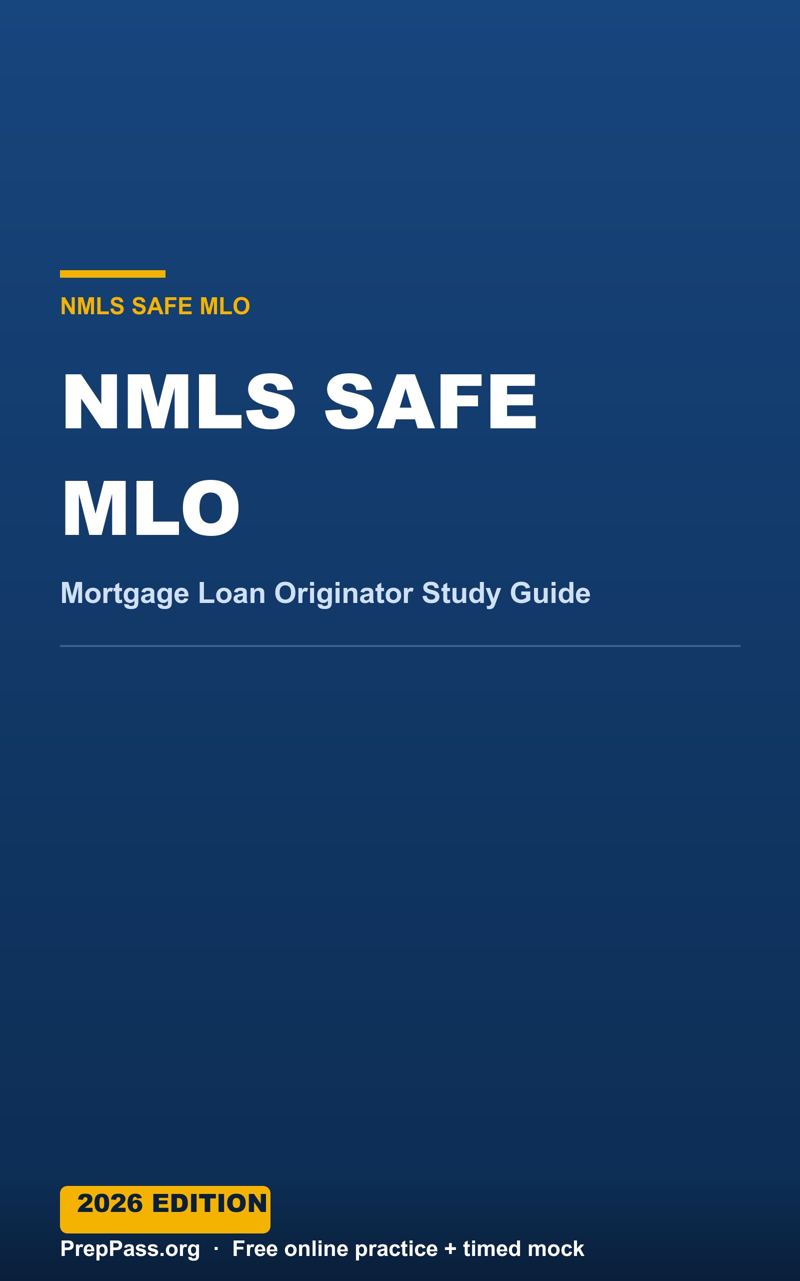NMLS SAFE MLO — Complete Study Guide (2026) cover