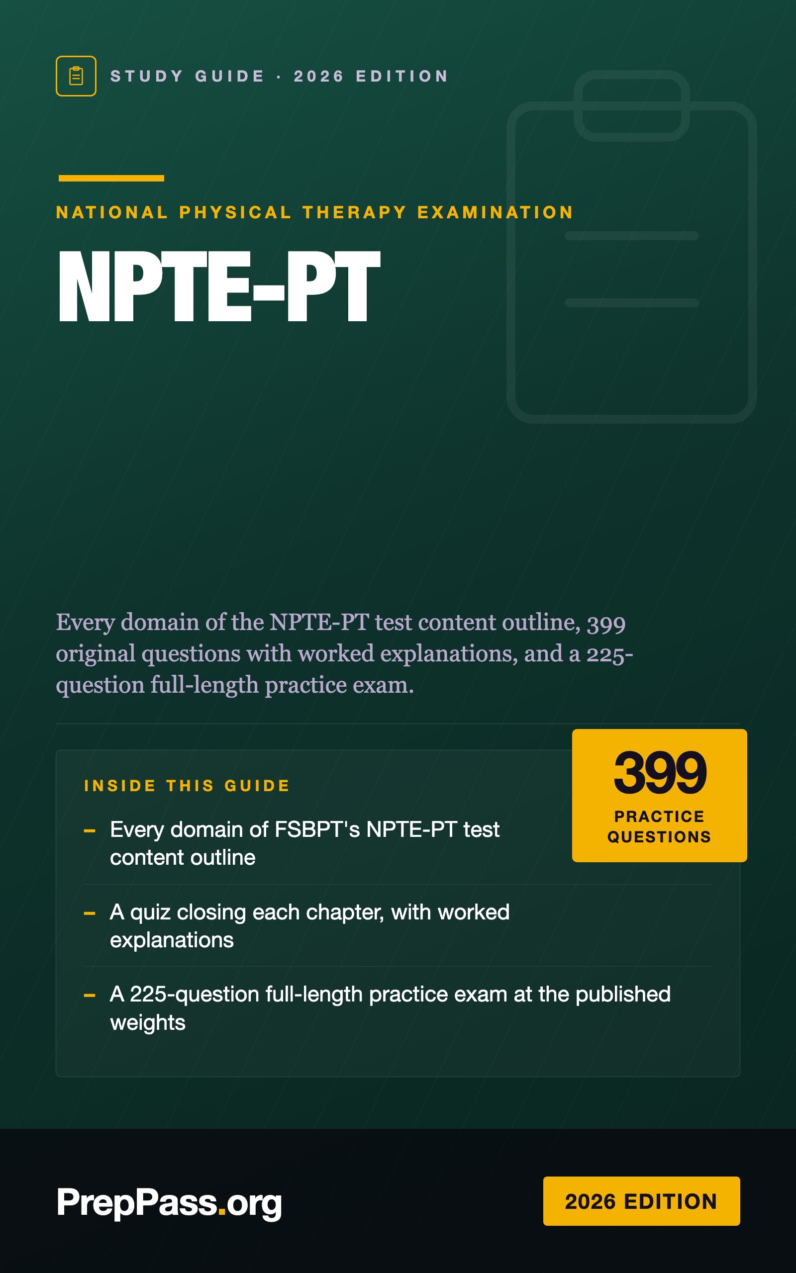 NPTE-PT Study Guide — 2026 Edition cover