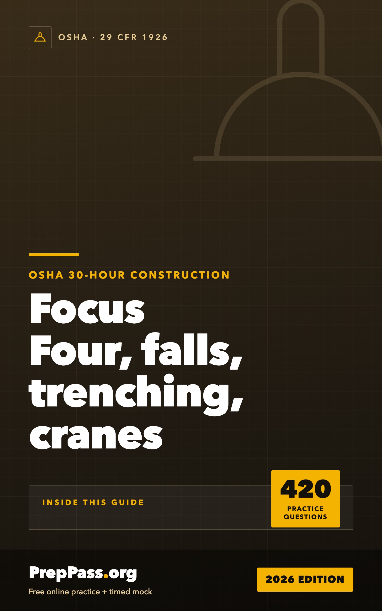 OSHA 30-Hour Construction — Complete Study Guide (2026) cover