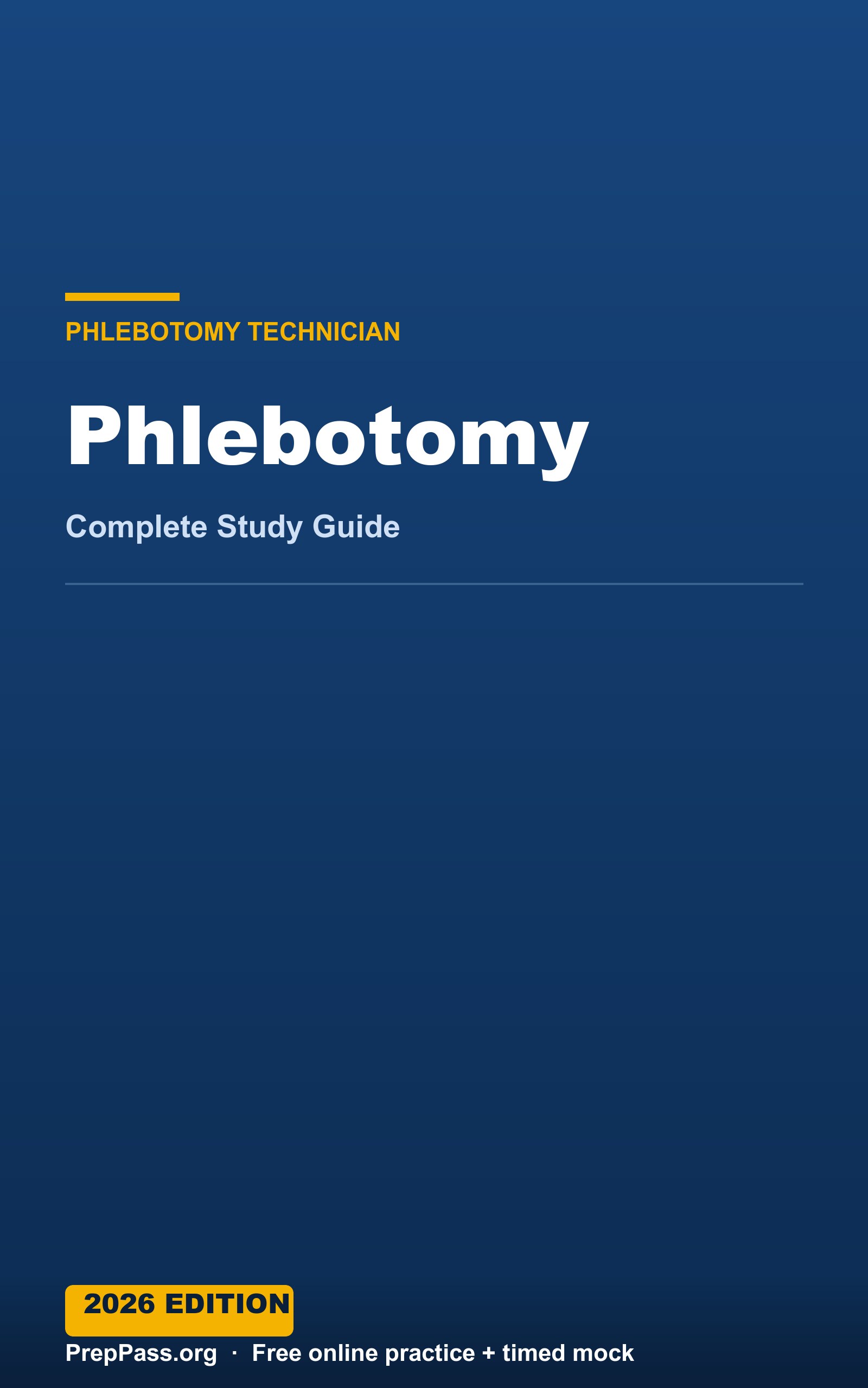 Phlebotomy Technician — Complete Study Guide (2026) cover