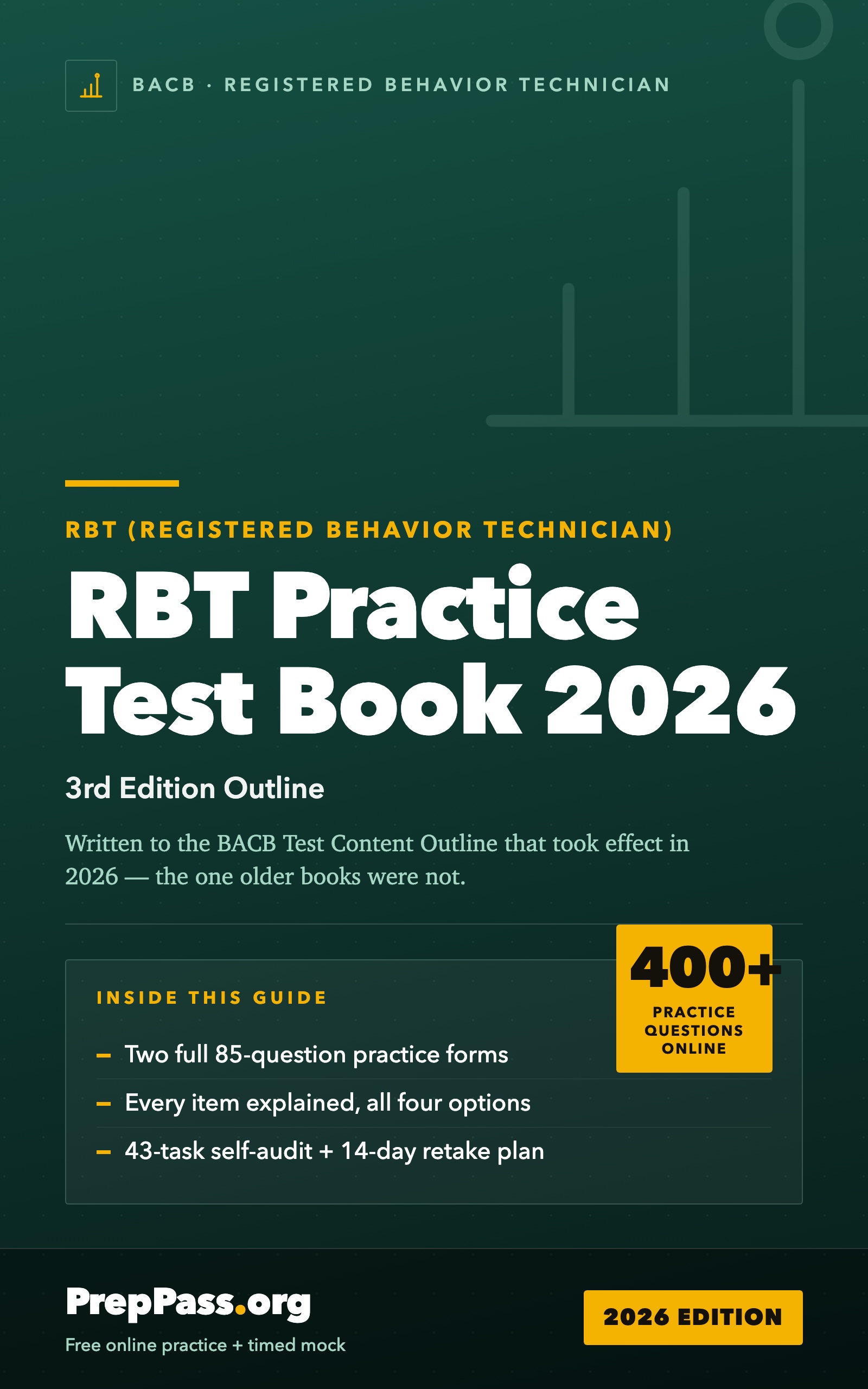 RBT Practice Test Book 2026 — 3rd Edition Outline cover