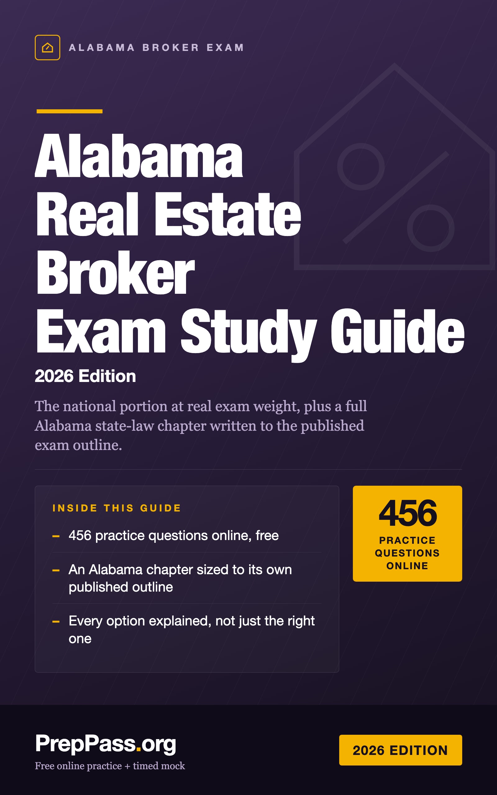 Alabama Real Estate Broker Exam Study Guide (2026) cover