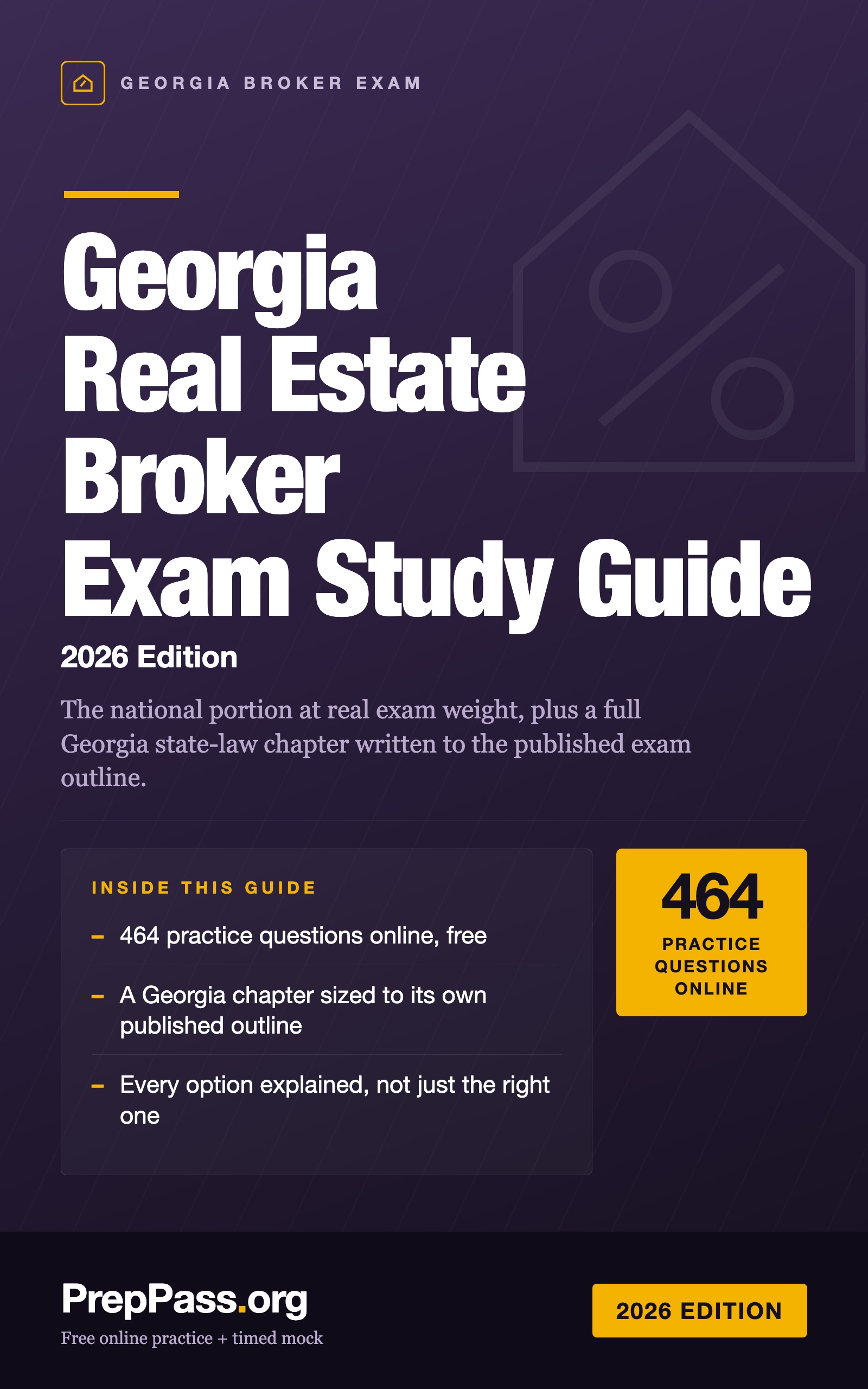Georgia Real Estate Broker Exam Study Guide (2026) cover