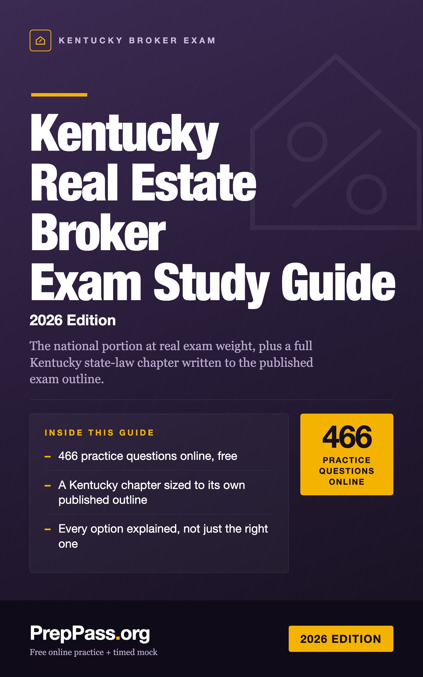 Kentucky Real Estate Broker Exam Study Guide (2026) cover
