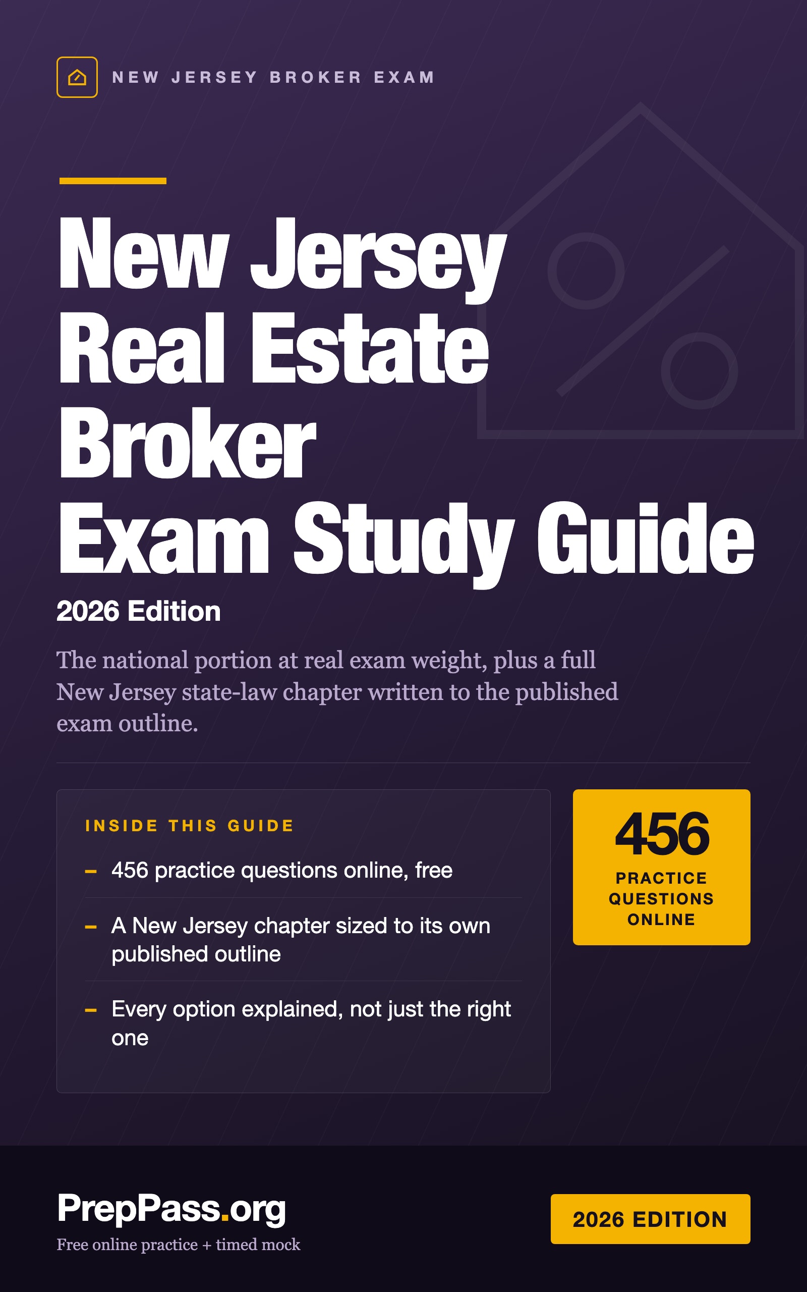 New Jersey Real Estate Broker Exam Study Guide (2026) cover