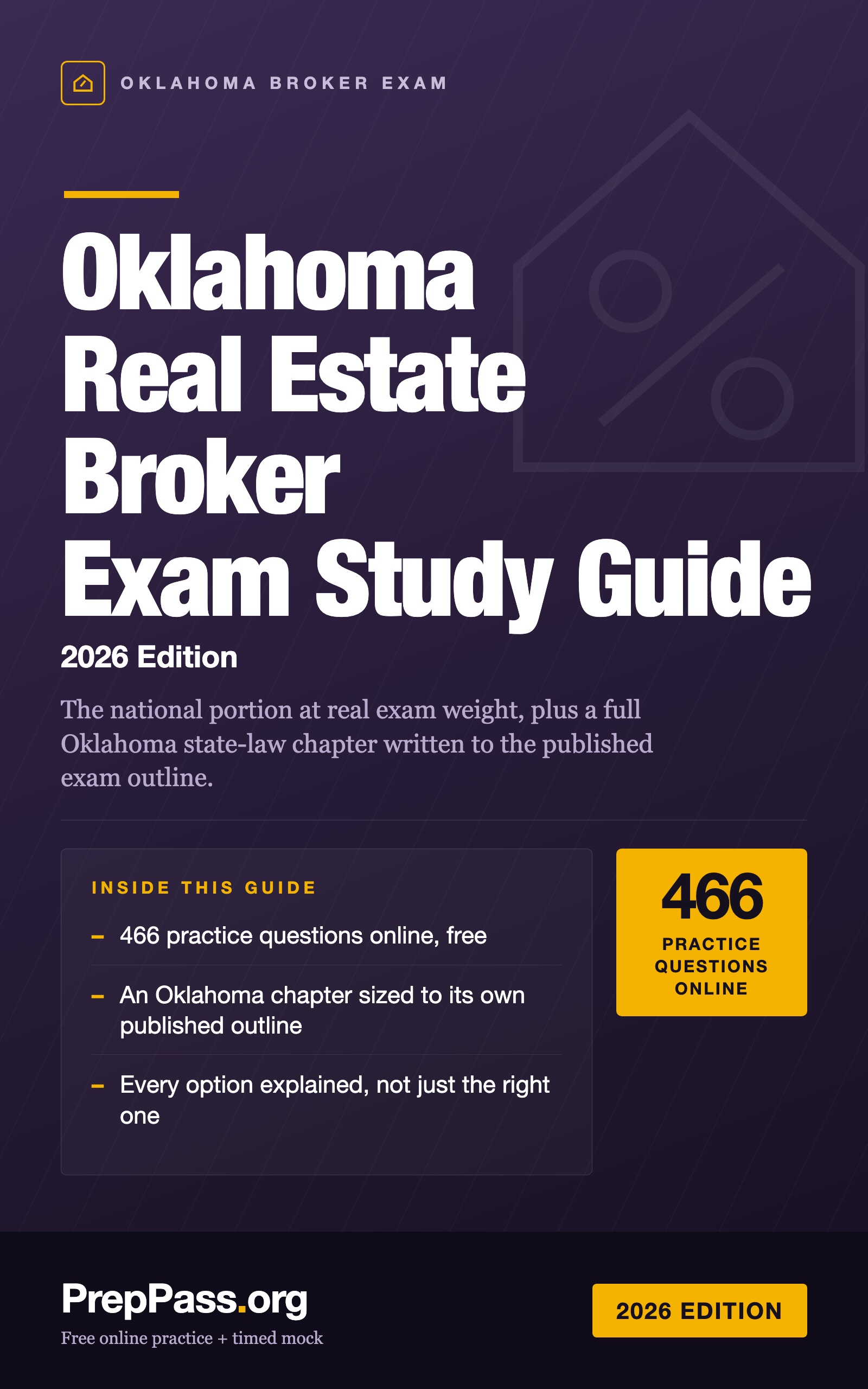 Oklahoma Real Estate Broker Exam Study Guide (2026) cover
