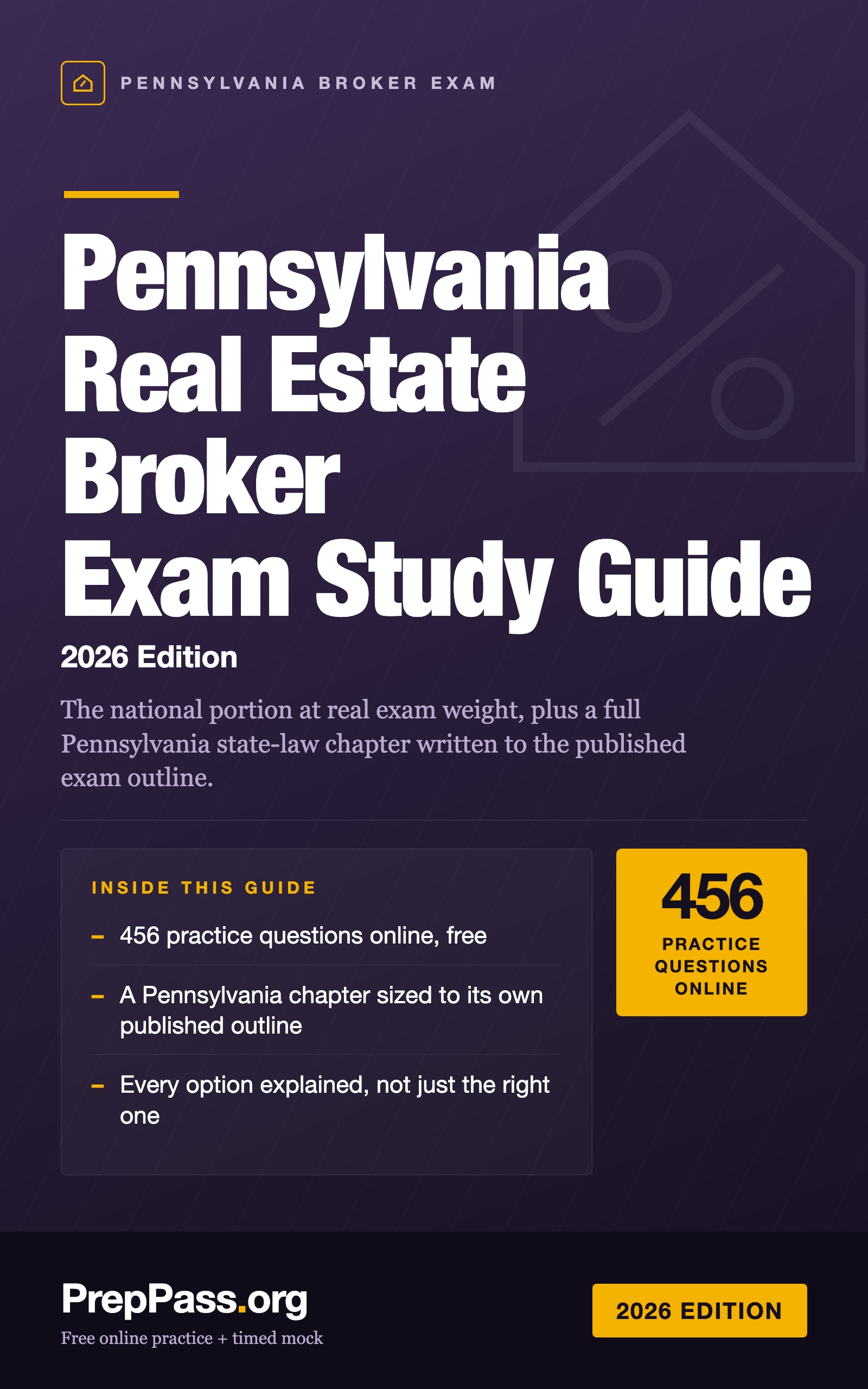 Pennsylvania Real Estate Broker Exam Study Guide (2026) cover