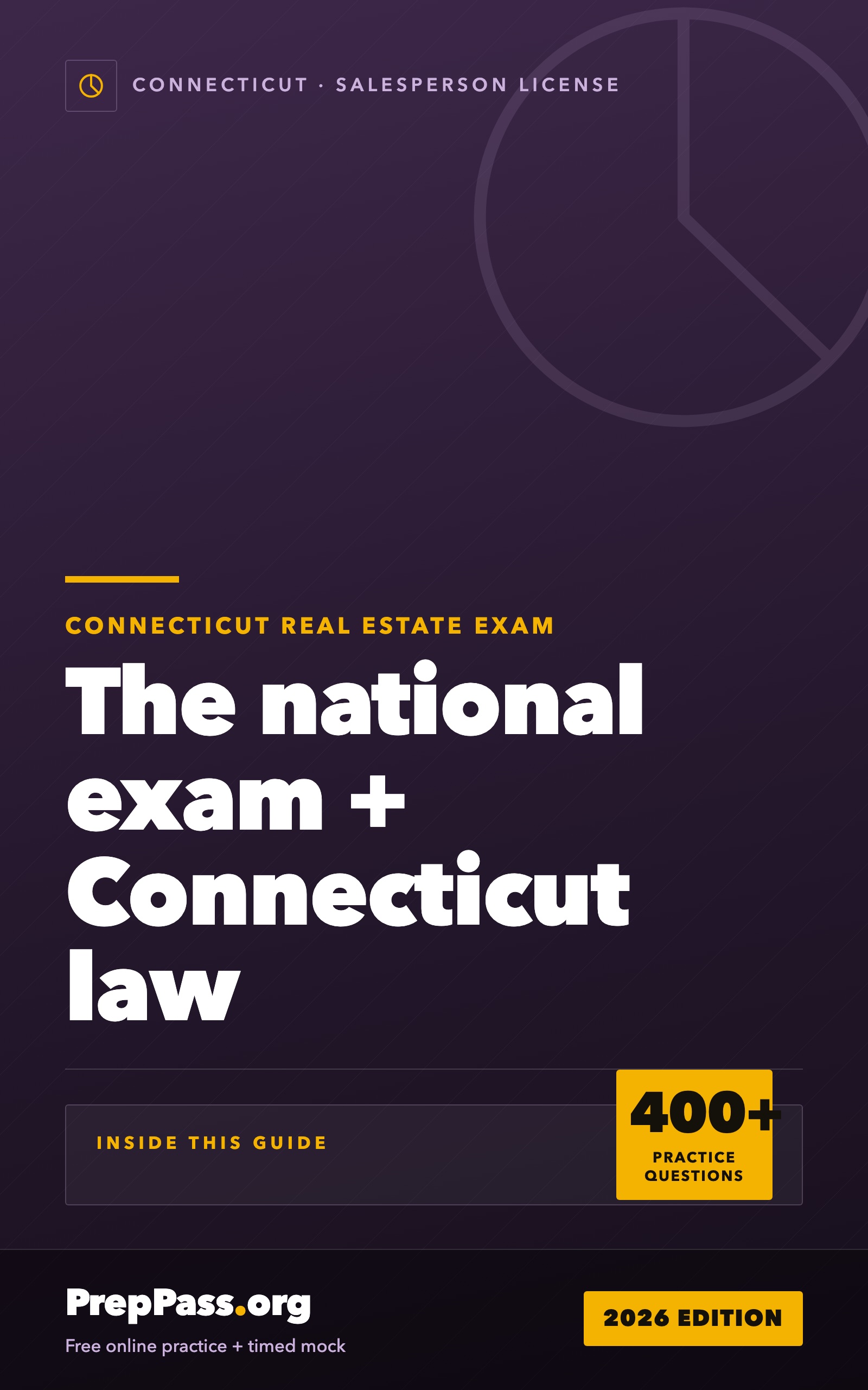 Connecticut Real Estate Salesperson Exam — Complete Study Guide (2026) cover