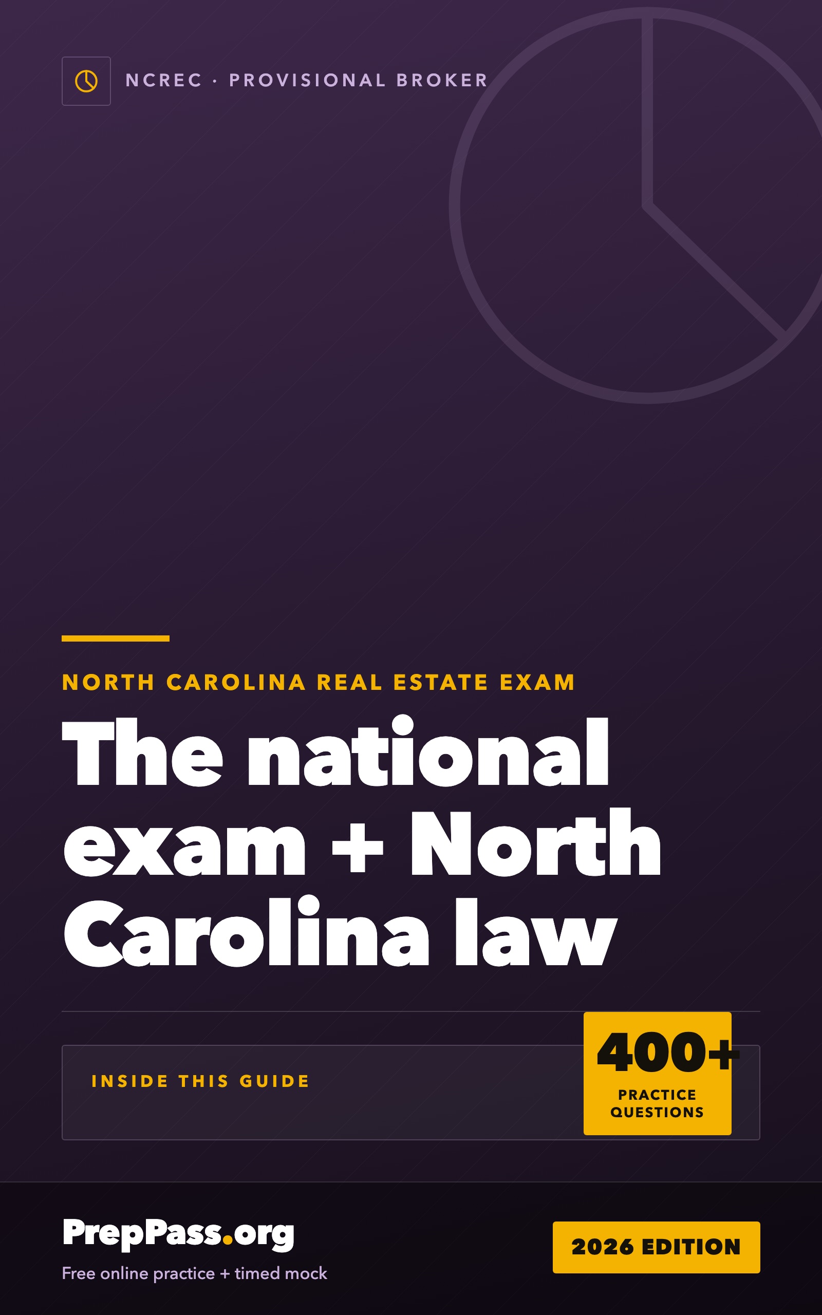 North Carolina Real Estate Salesperson Exam — Complete Study Guide (2026) cover
