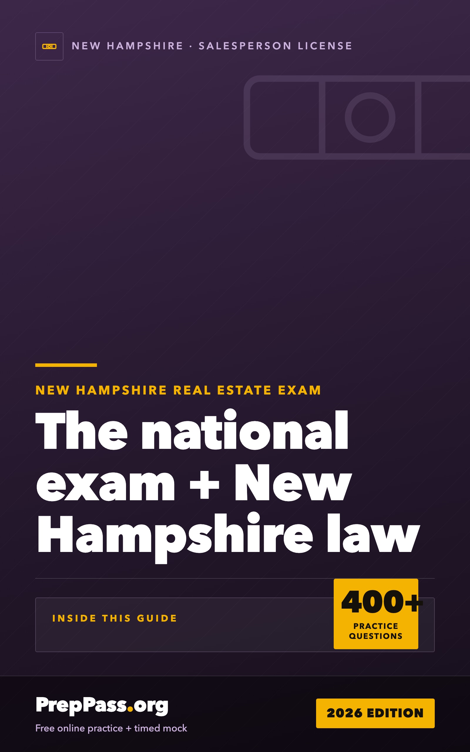 New Hampshire Real Estate Salesperson Exam — Complete Study Guide (2026) cover