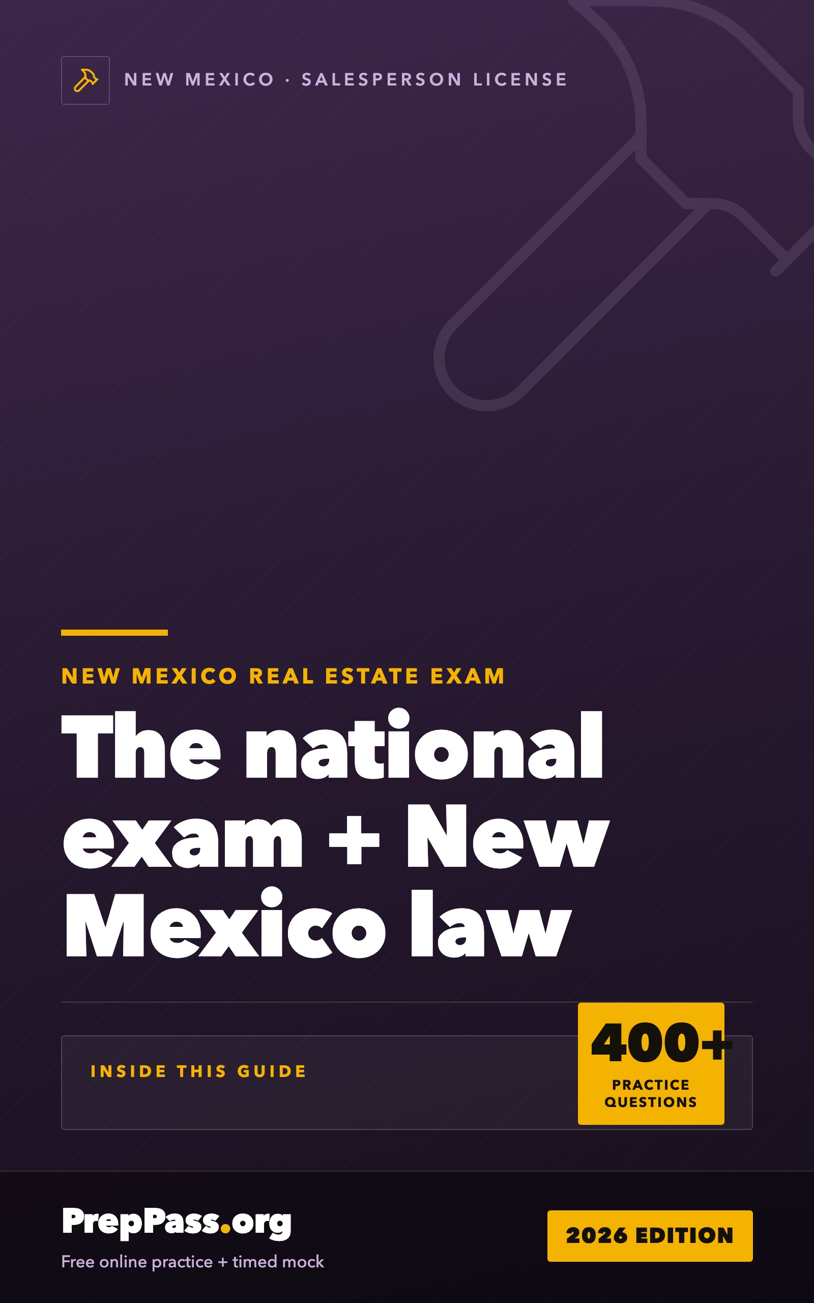 New Mexico Real Estate Salesperson Exam — Complete Study Guide (2026) cover
