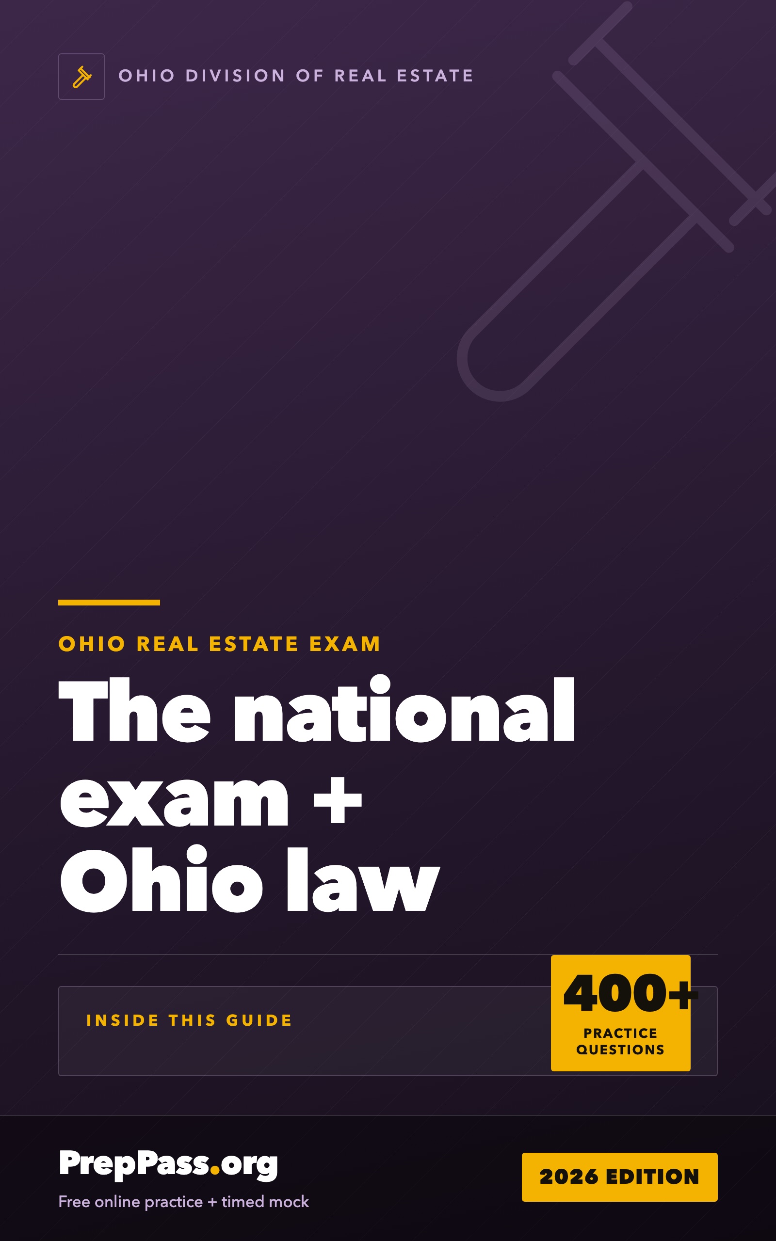 Ohio Real Estate Salesperson Exam — Complete Study Guide (2026) cover