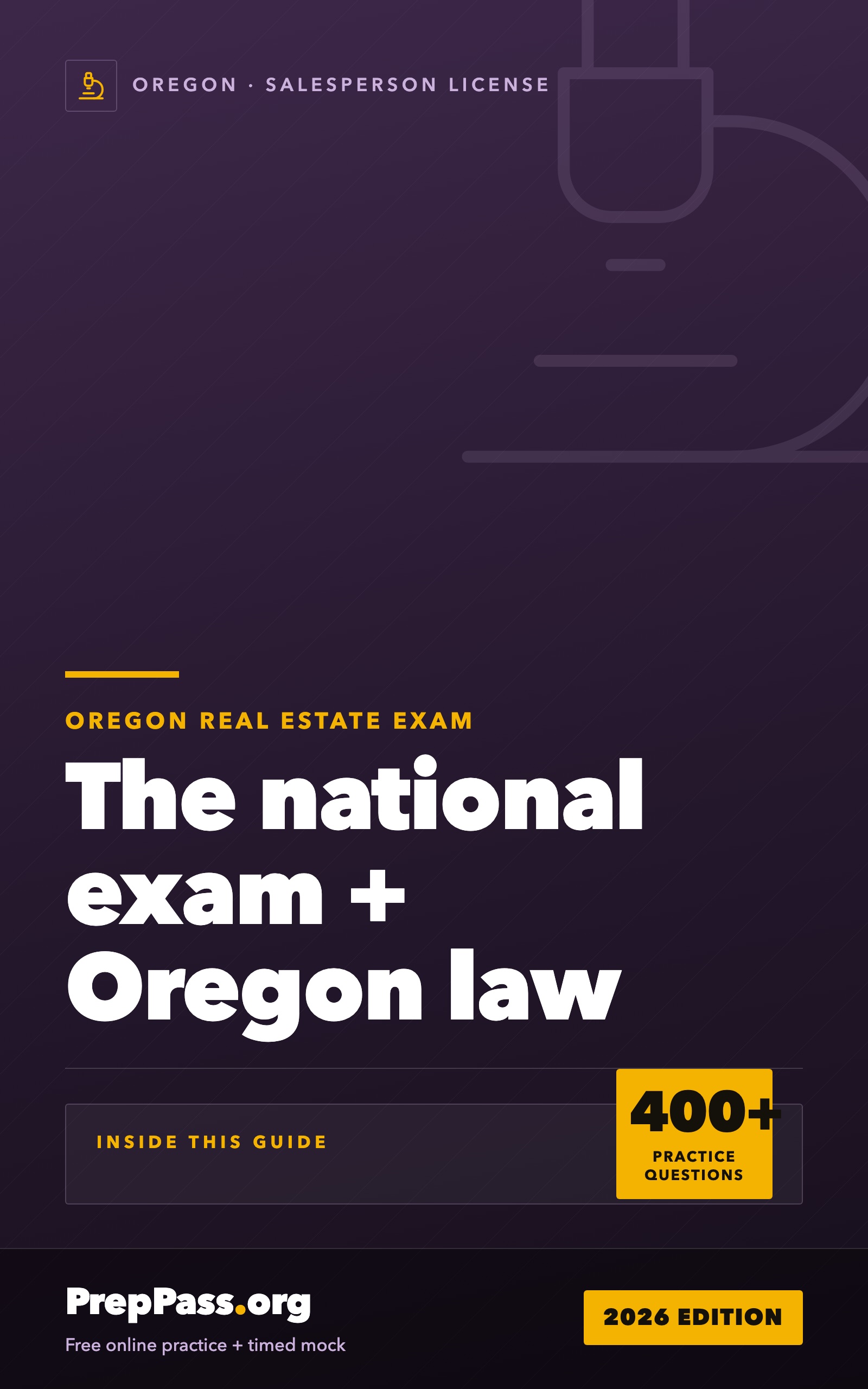 Oregon Real Estate Salesperson Exam — Complete Study Guide (2026) cover