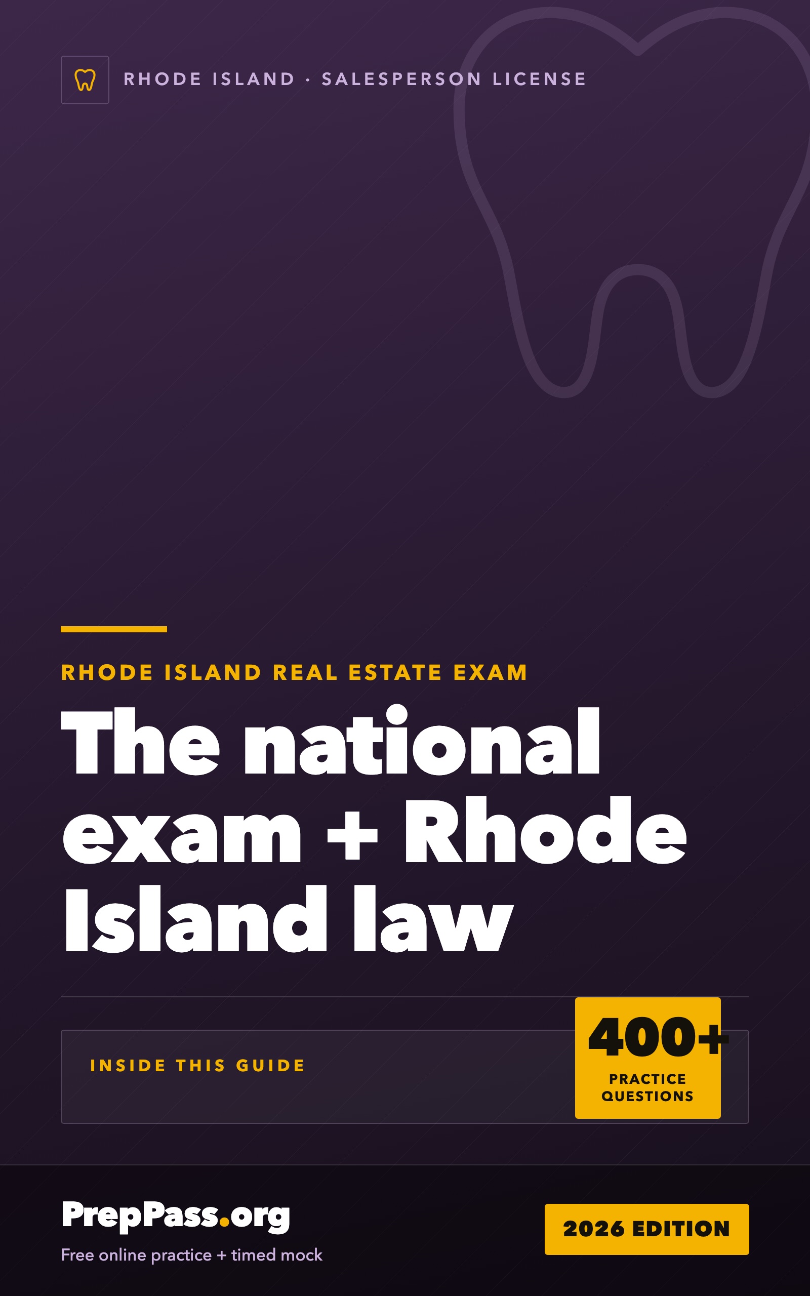 Rhode Island Real Estate Salesperson Exam — Complete Study Guide (2026) cover
