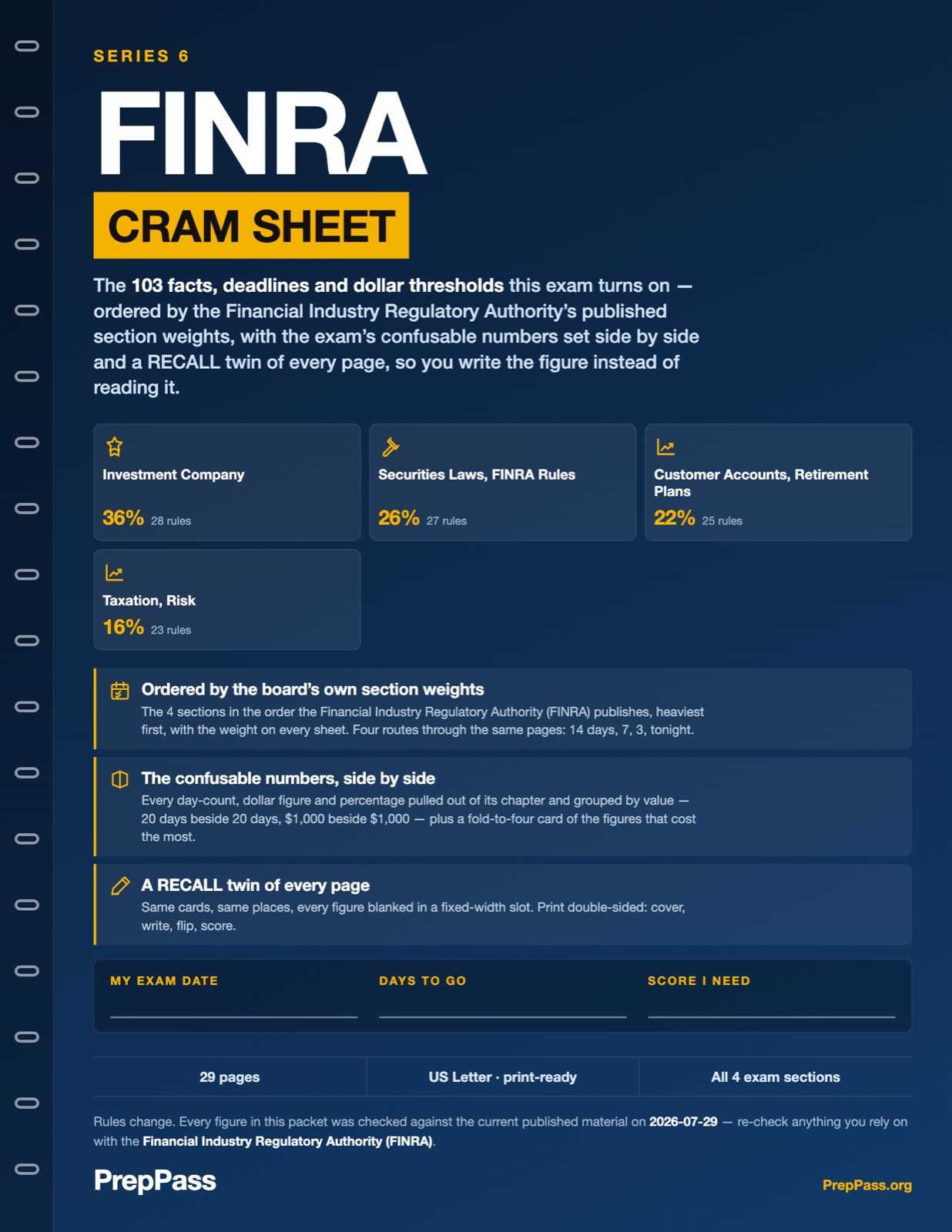 Series 6 — Cram Sheet (2026) cover