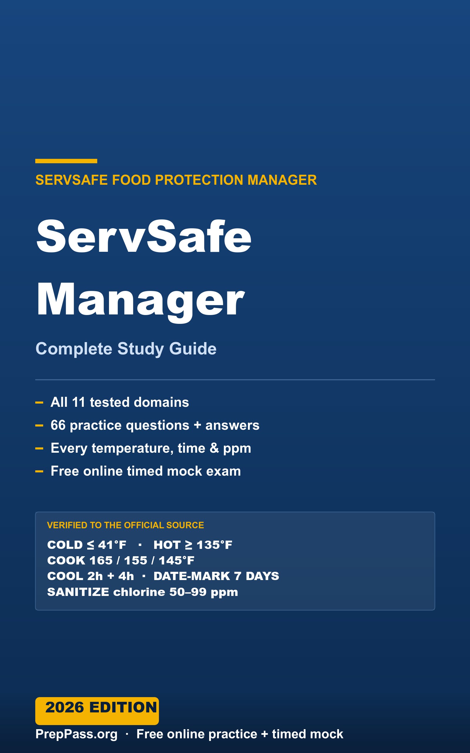 ServSafe Manager Exam — Complete Study Guide (2026) cover