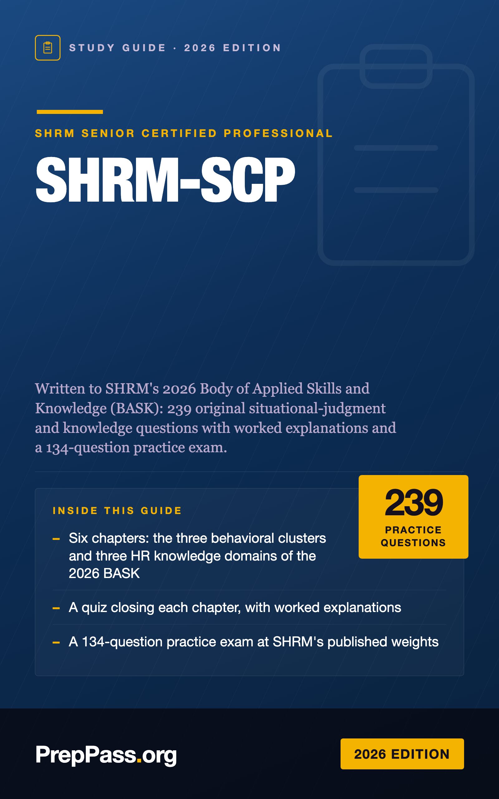 SHRM-SCP Study Guide — 2026 Edition cover